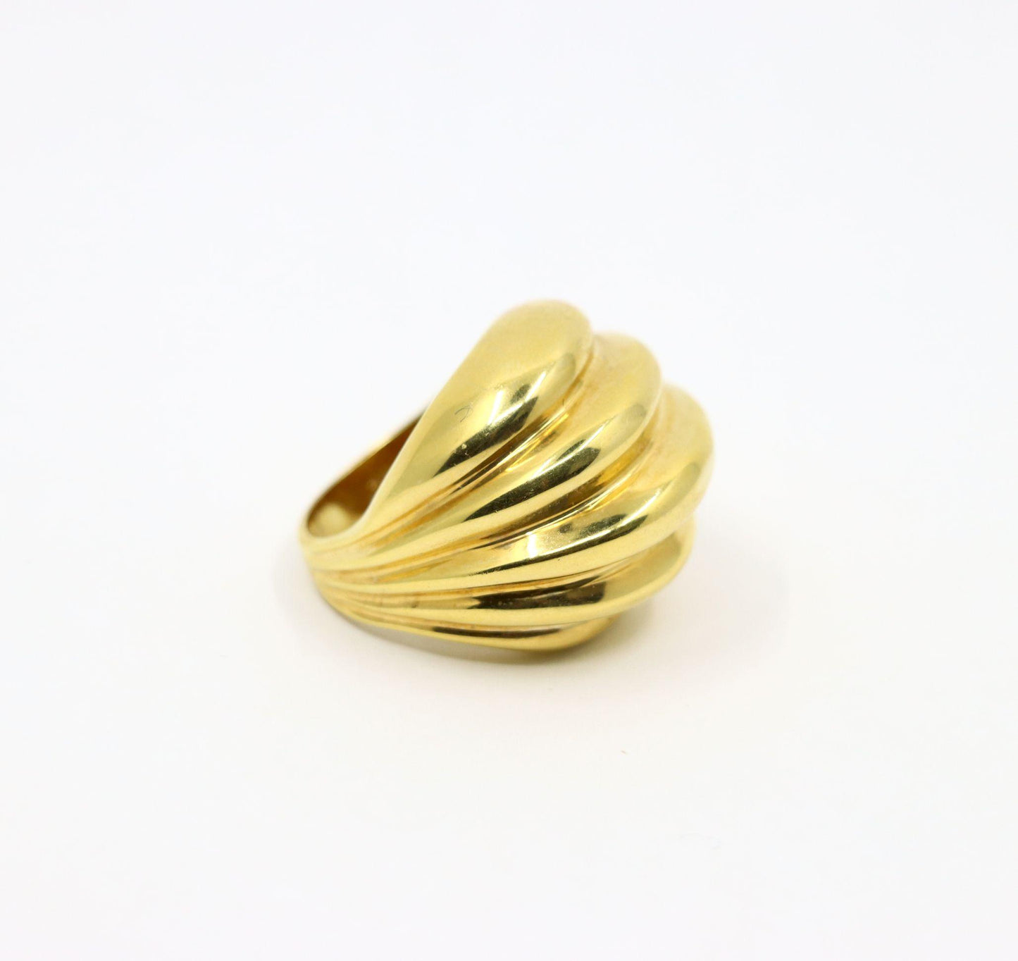 Vintage 18K Gold Wave Ring