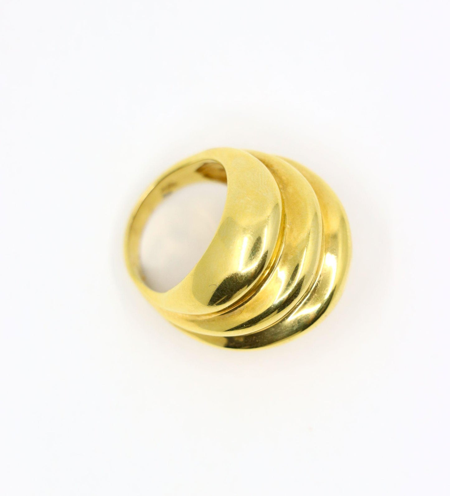 Vintage 18K Gold Wave Ring