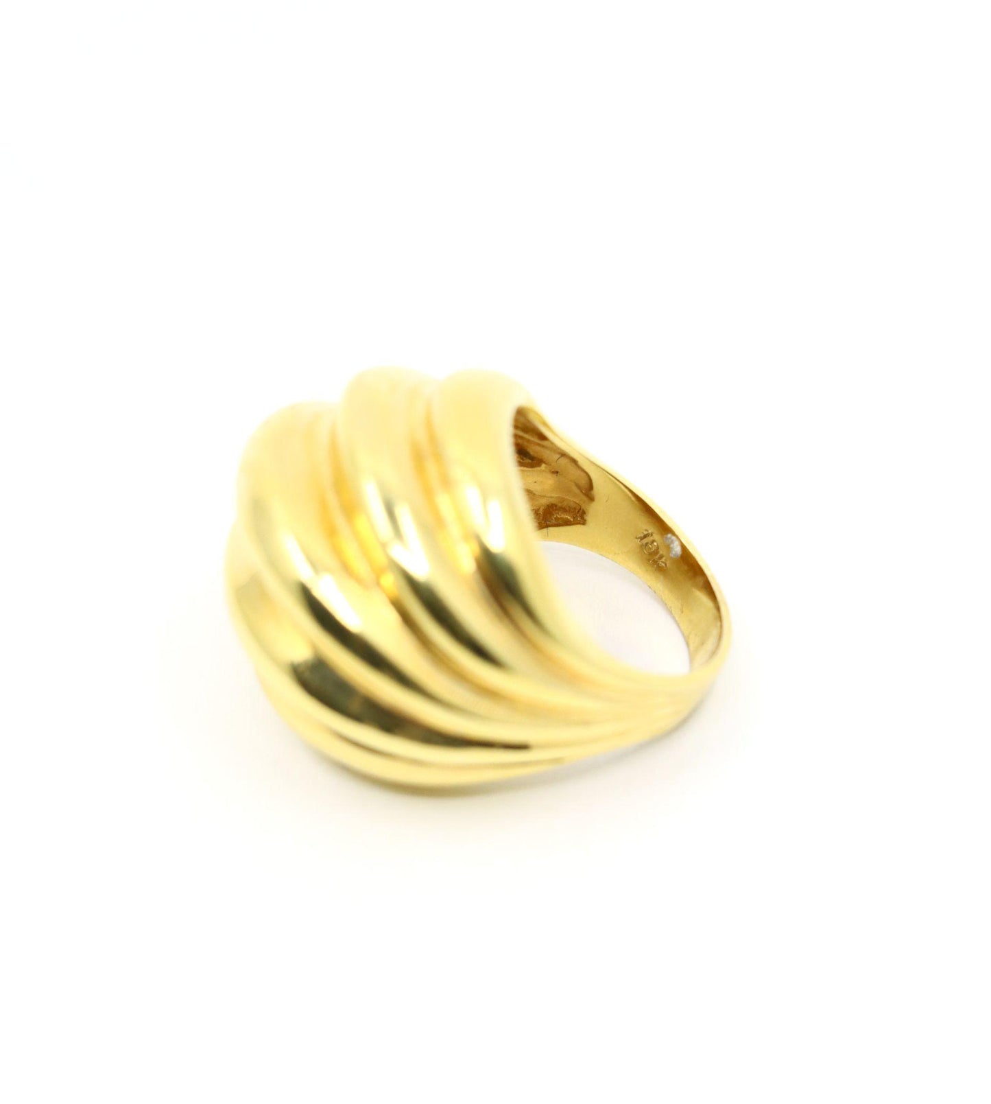Vintage 18K Gold Wave Ring