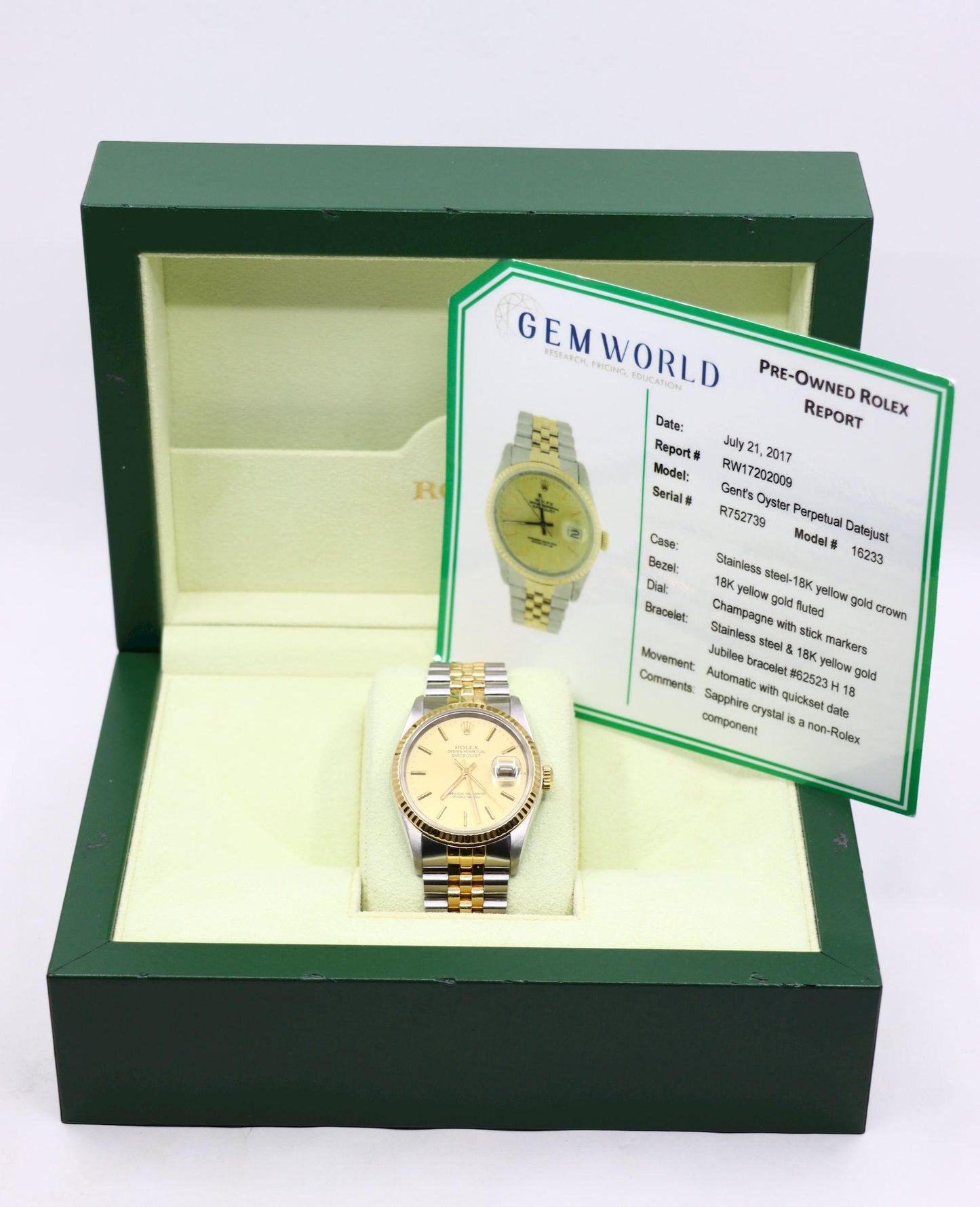 A Pair of Rolex 18K Gold Oyster Perpetual Datejust Gent's & Ladies Watch