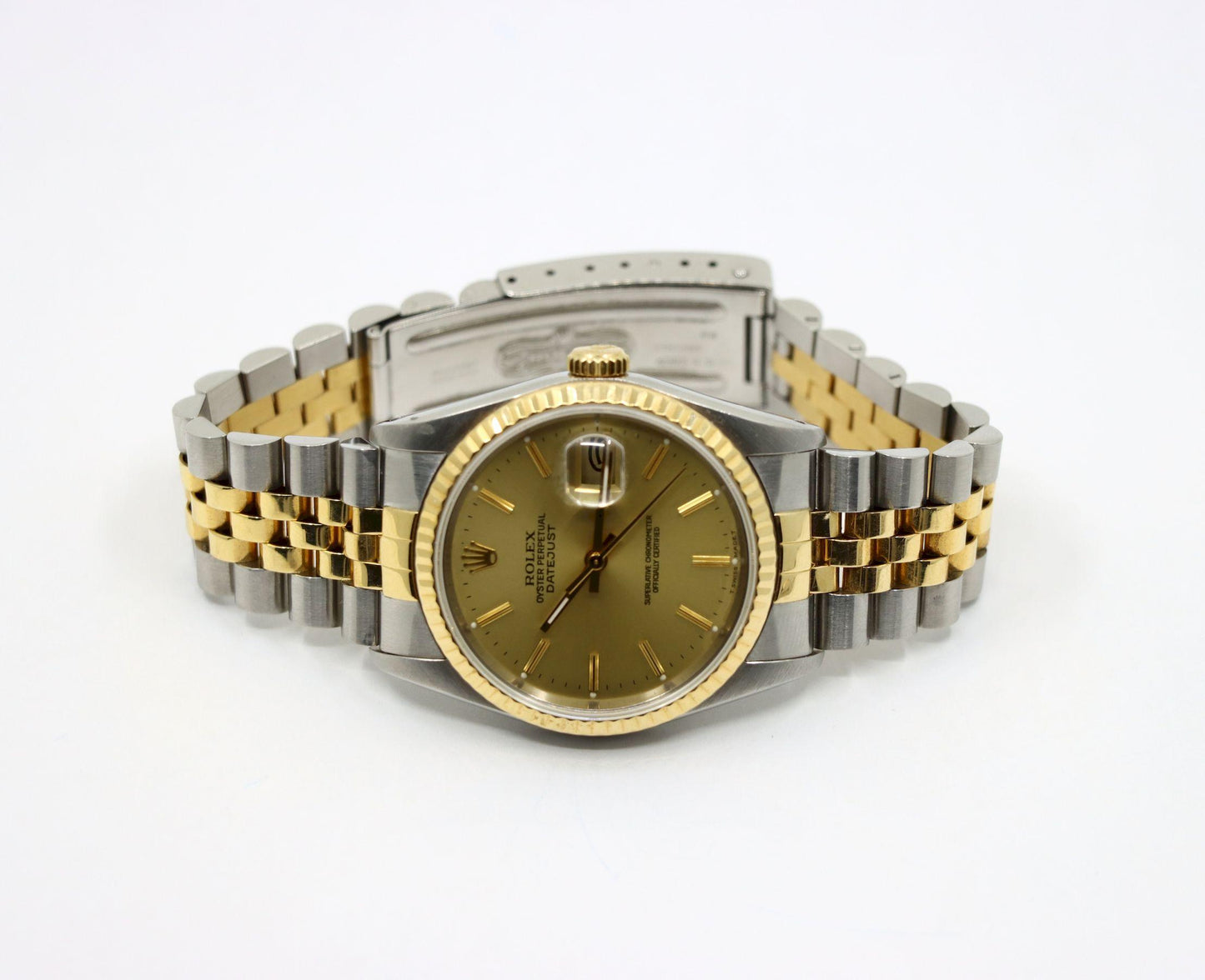 A Pair of Rolex 18K Gold Oyster Perpetual Datejust Gent's & Ladies Watch
