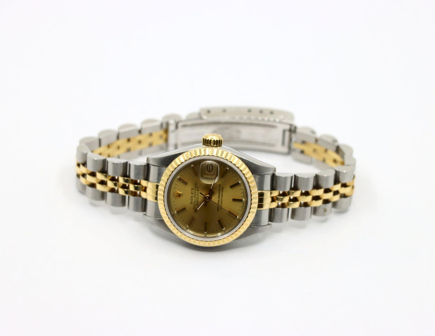 A Pair of Rolex 18K Gold Oyster Perpetual Datejust Gent's & Ladies Watch