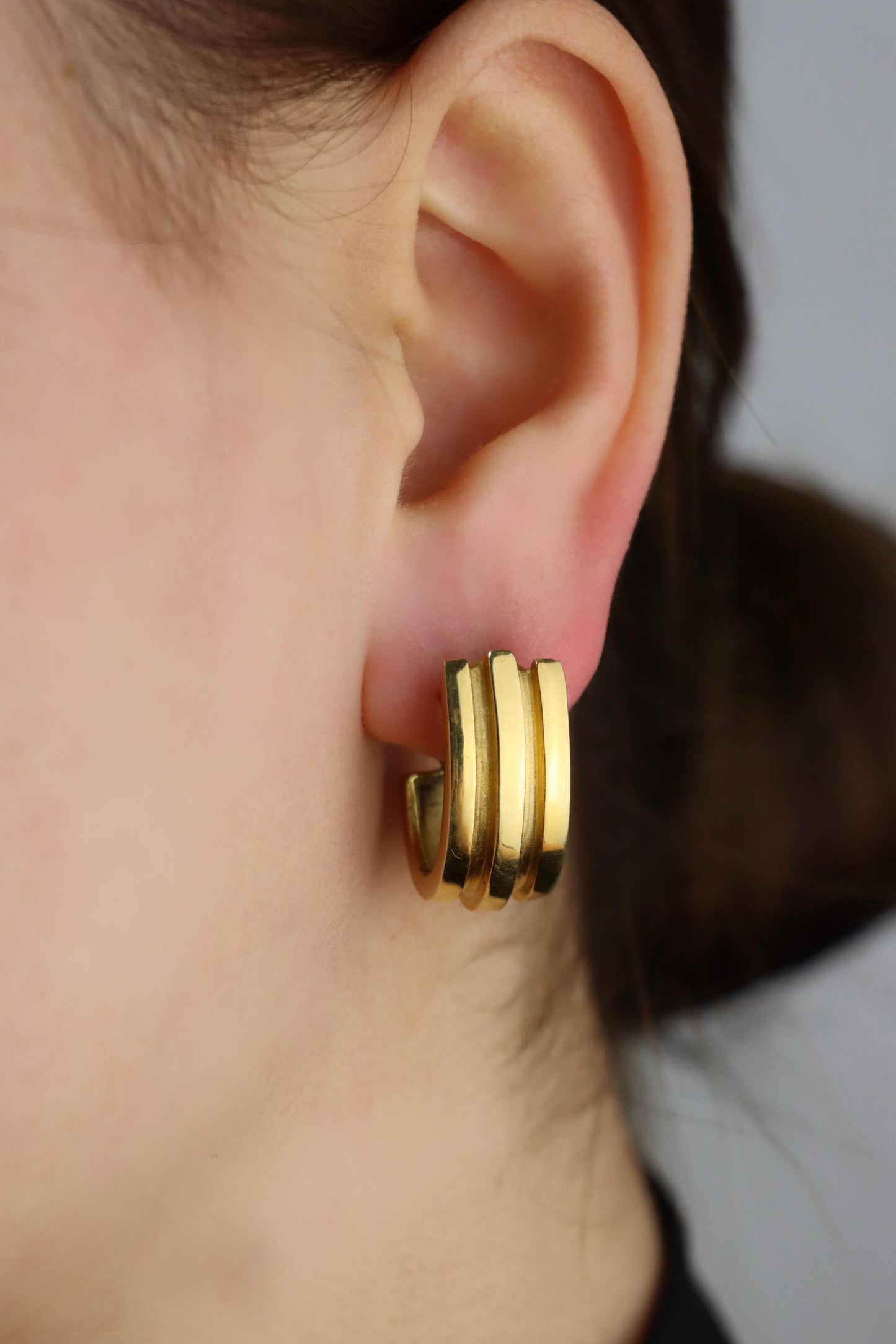 Tiffany & Co. 18K Gold Atlas Hoop Earrings