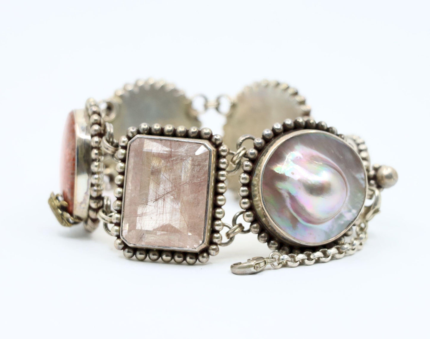 Stephen Dweck Sterling Multistone Station Bracelet