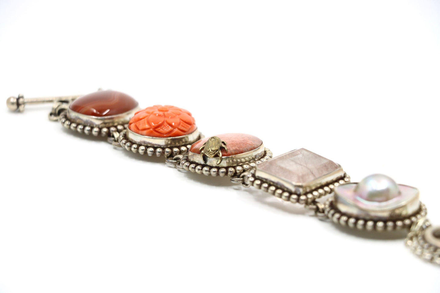 Stephen Dweck Sterling Multistone Station Bracelet