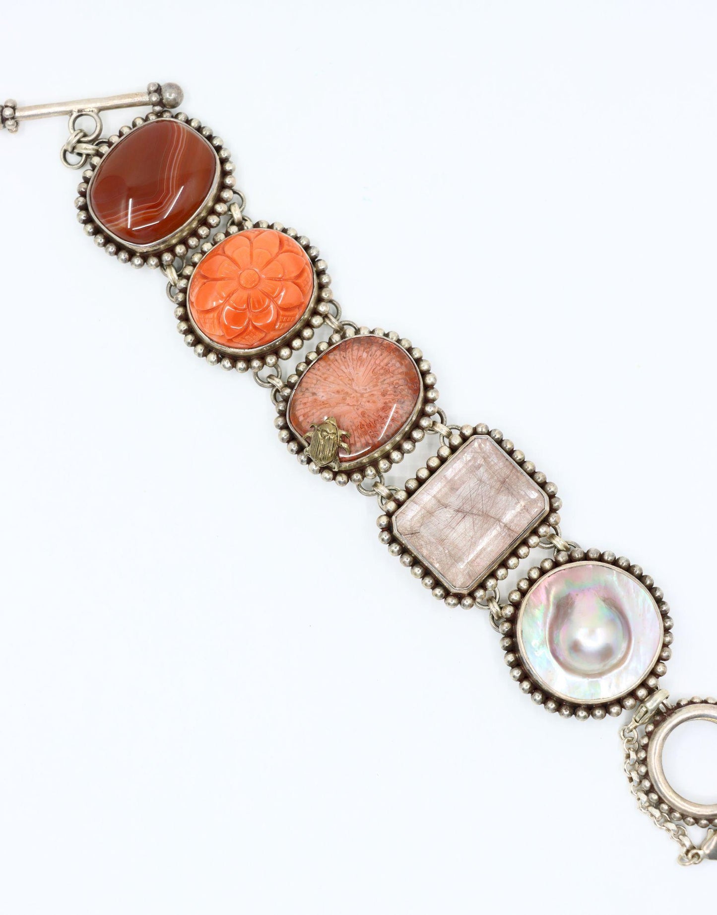 Stephen Dweck Sterling Multistone Station Bracelet