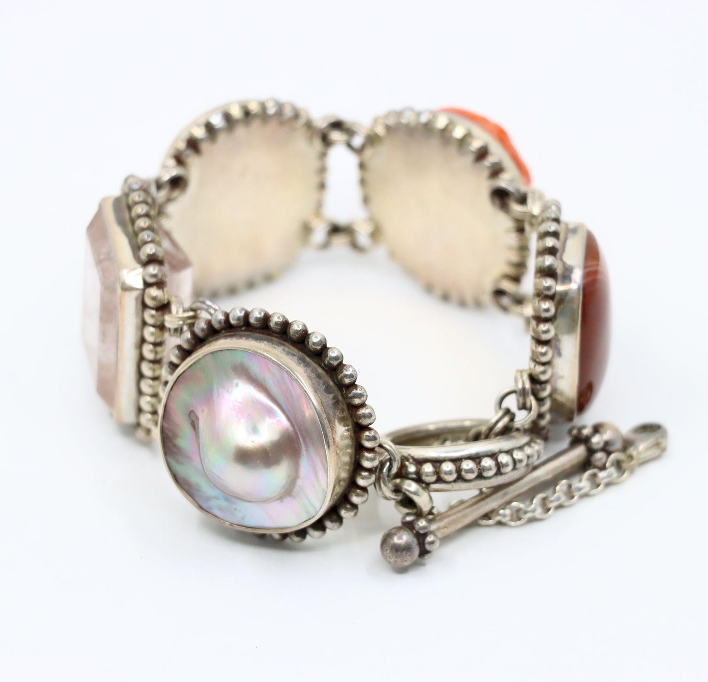 Stephen Dweck Sterling Multistone Station Bracelet