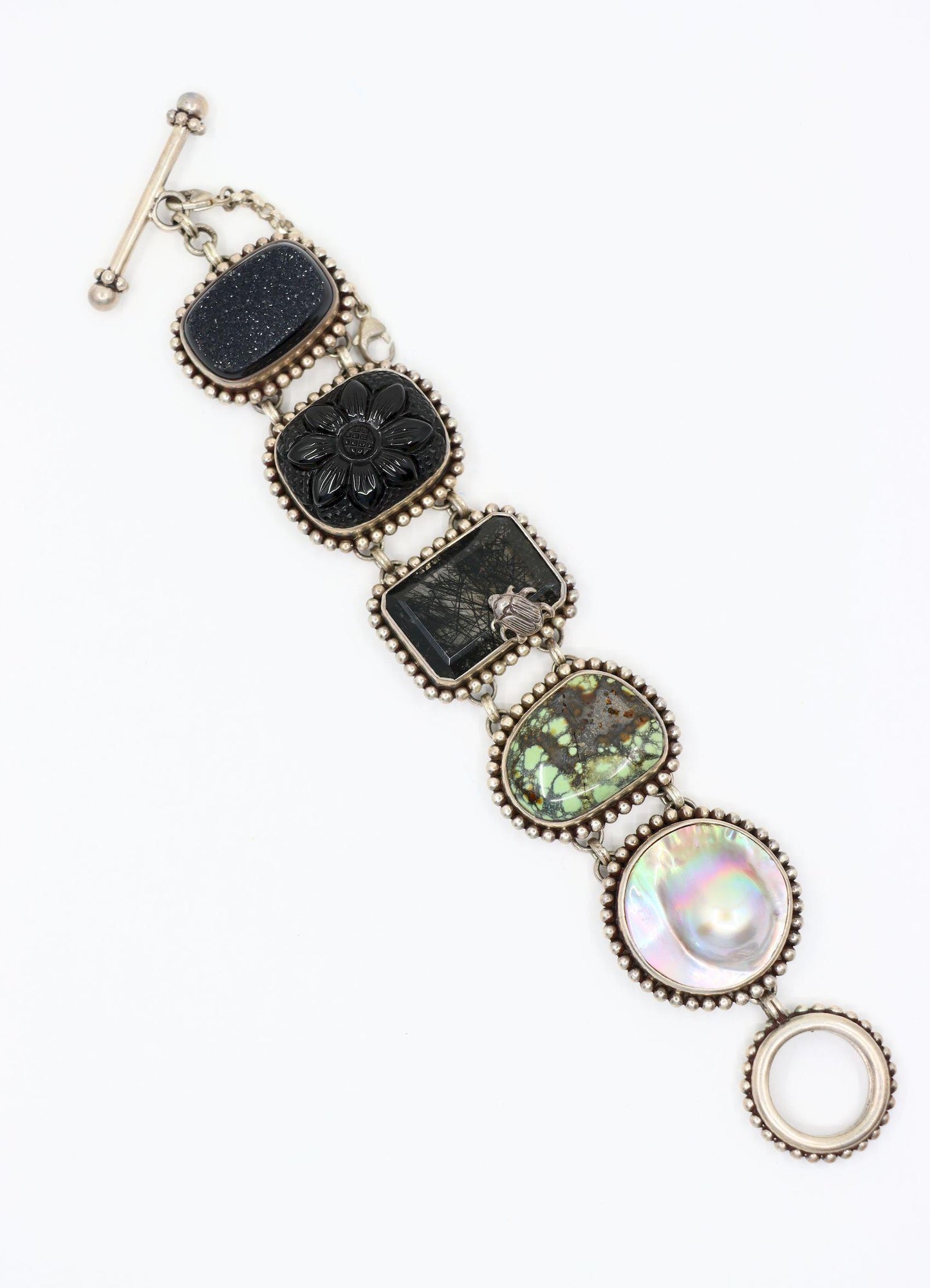 Stephen Dweck Sterling Multistone Station Bracelet