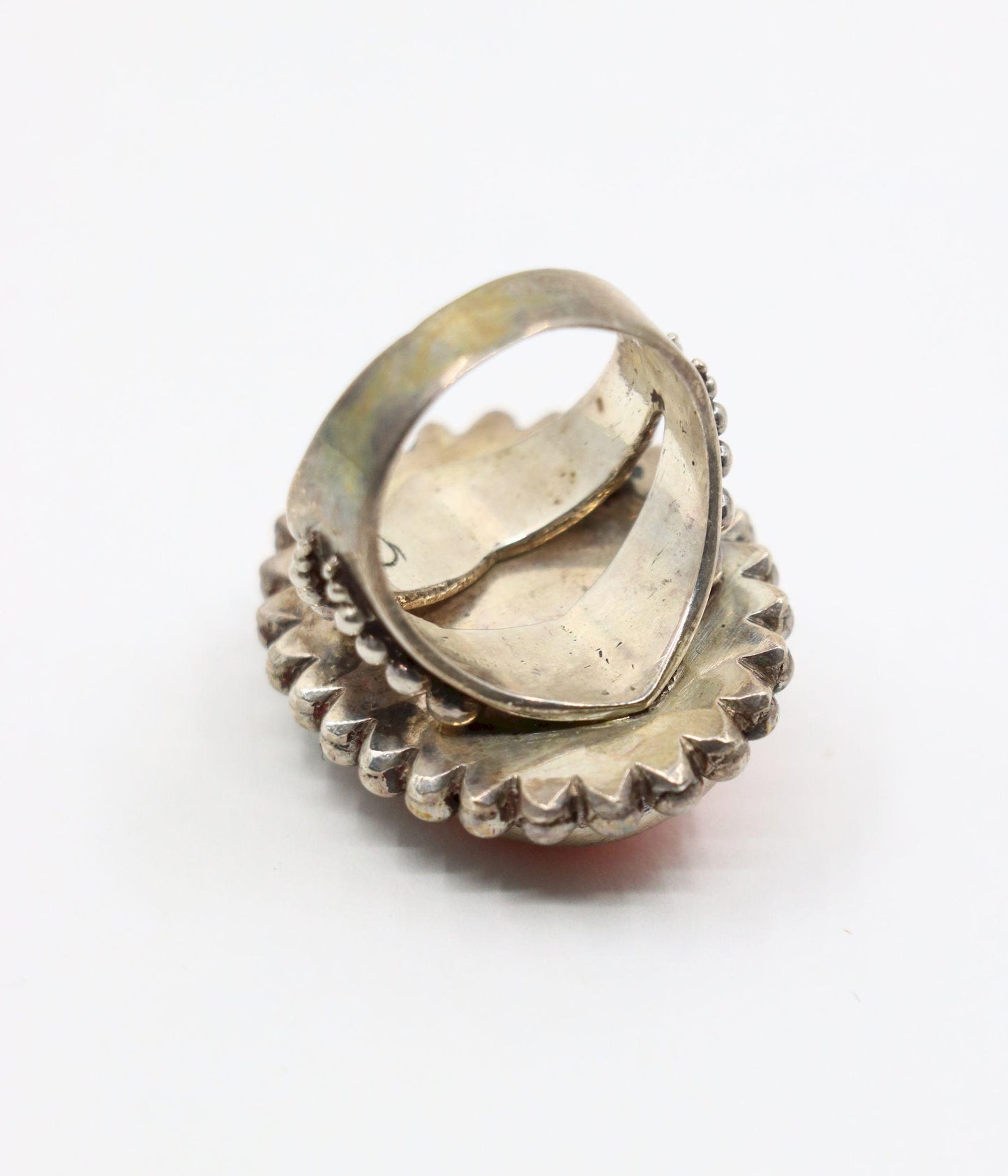 Stephen Dweck Sterling Coral Flower Ring
