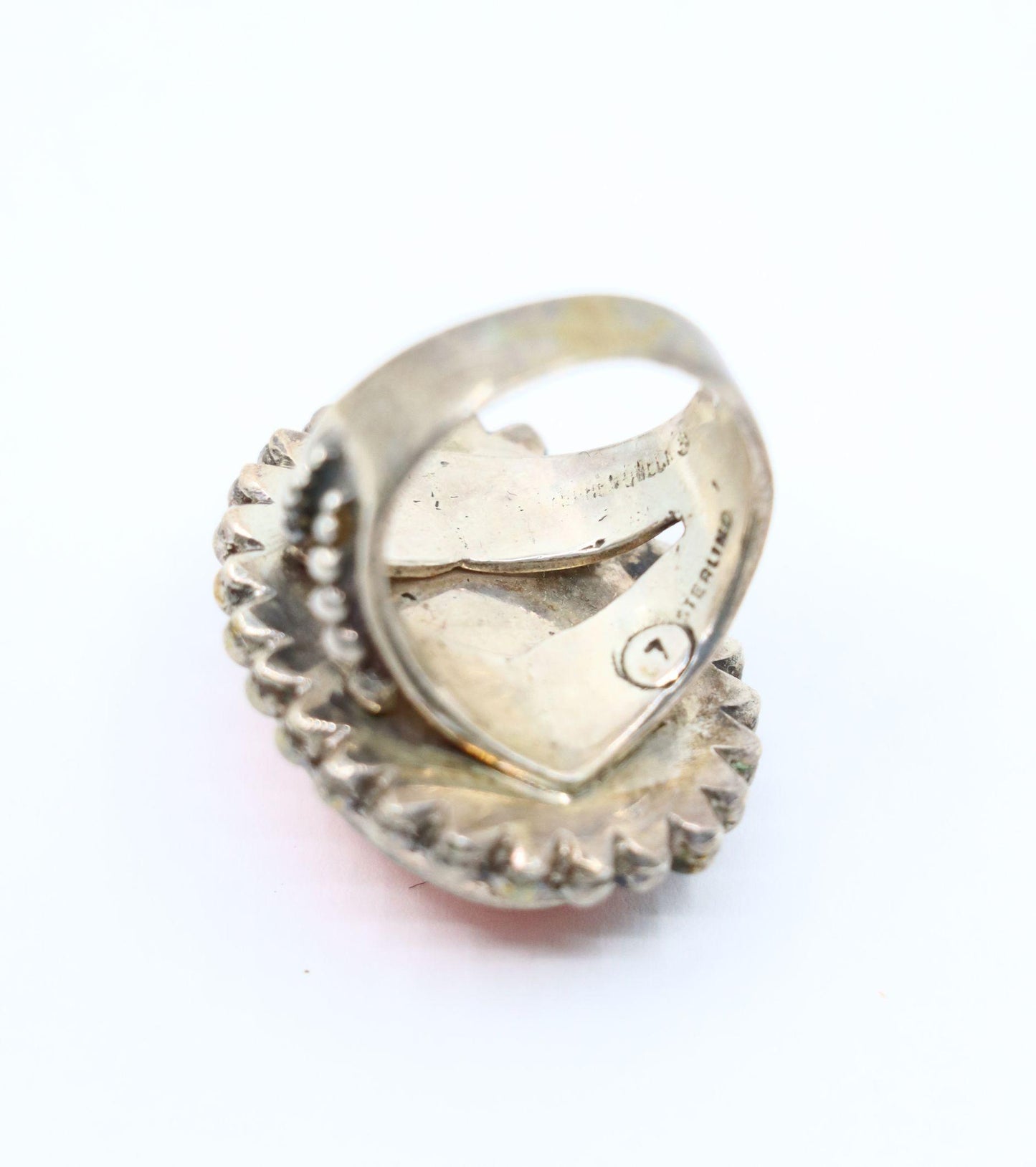 Stephen Dweck Sterling Coral Flower Ring