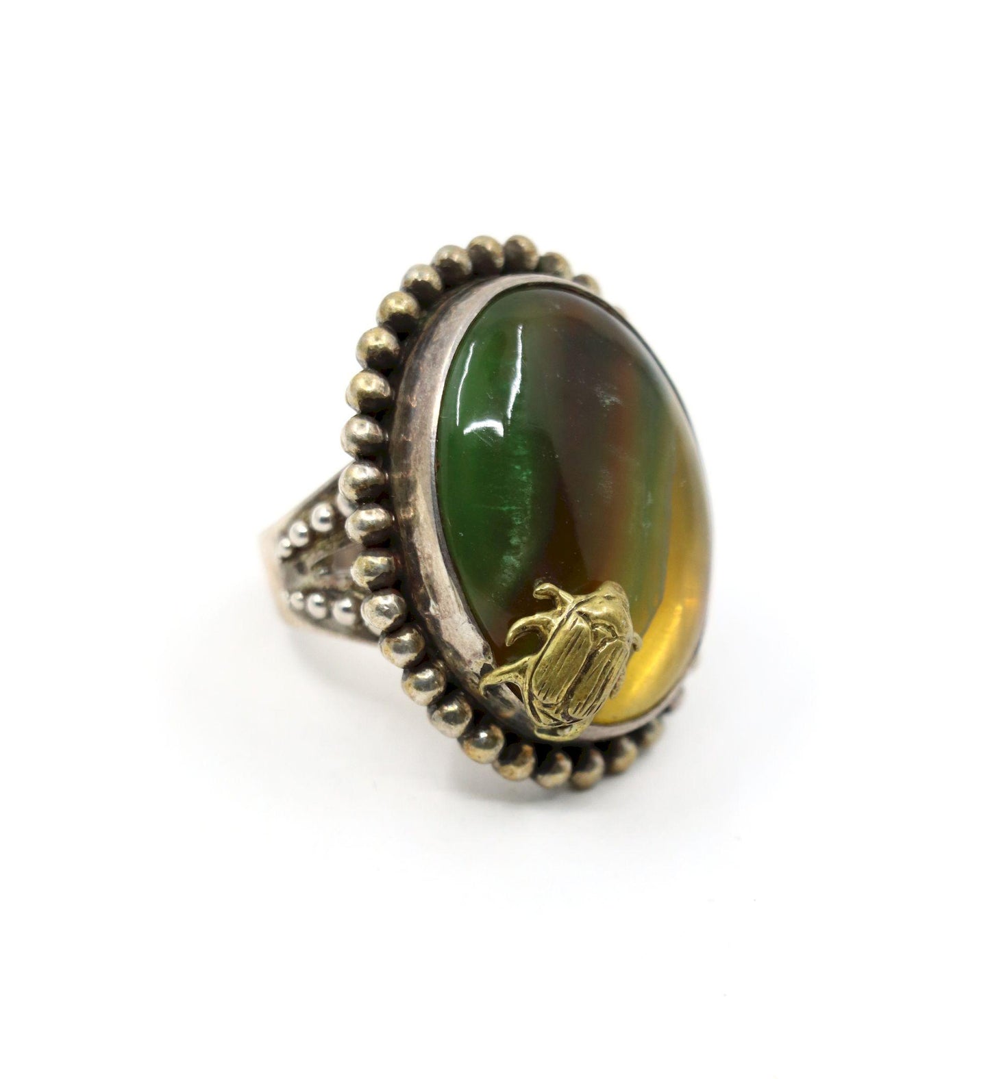 Stephen Dweck Sterling Gemstone Adam Beetle Ring