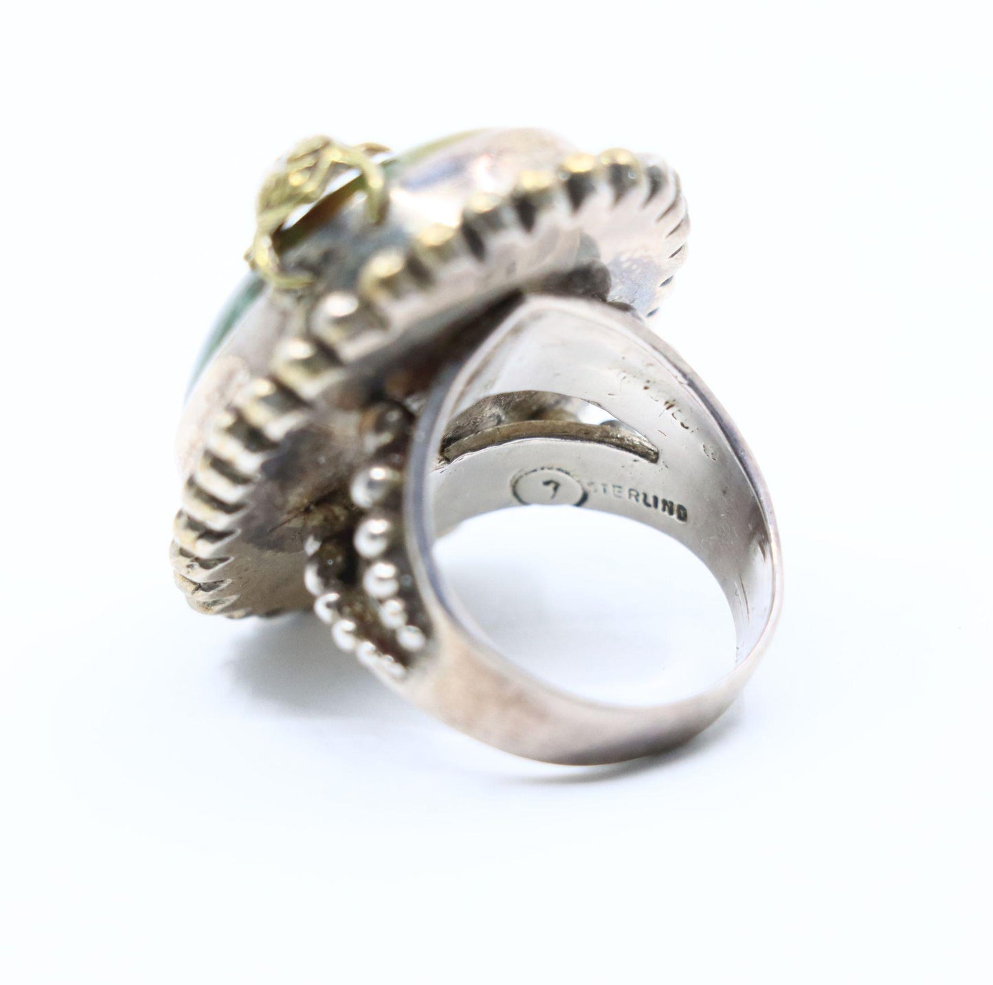 Stephen Dweck Sterling Gemstone Adam Beetle Ring