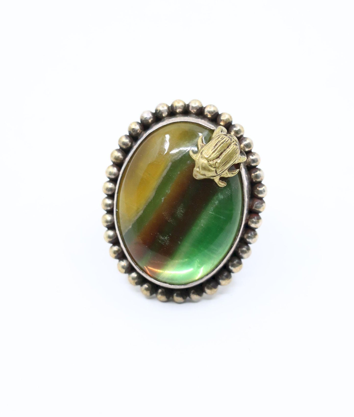 Stephen Dweck Sterling Gemstone Adam Beetle Ring