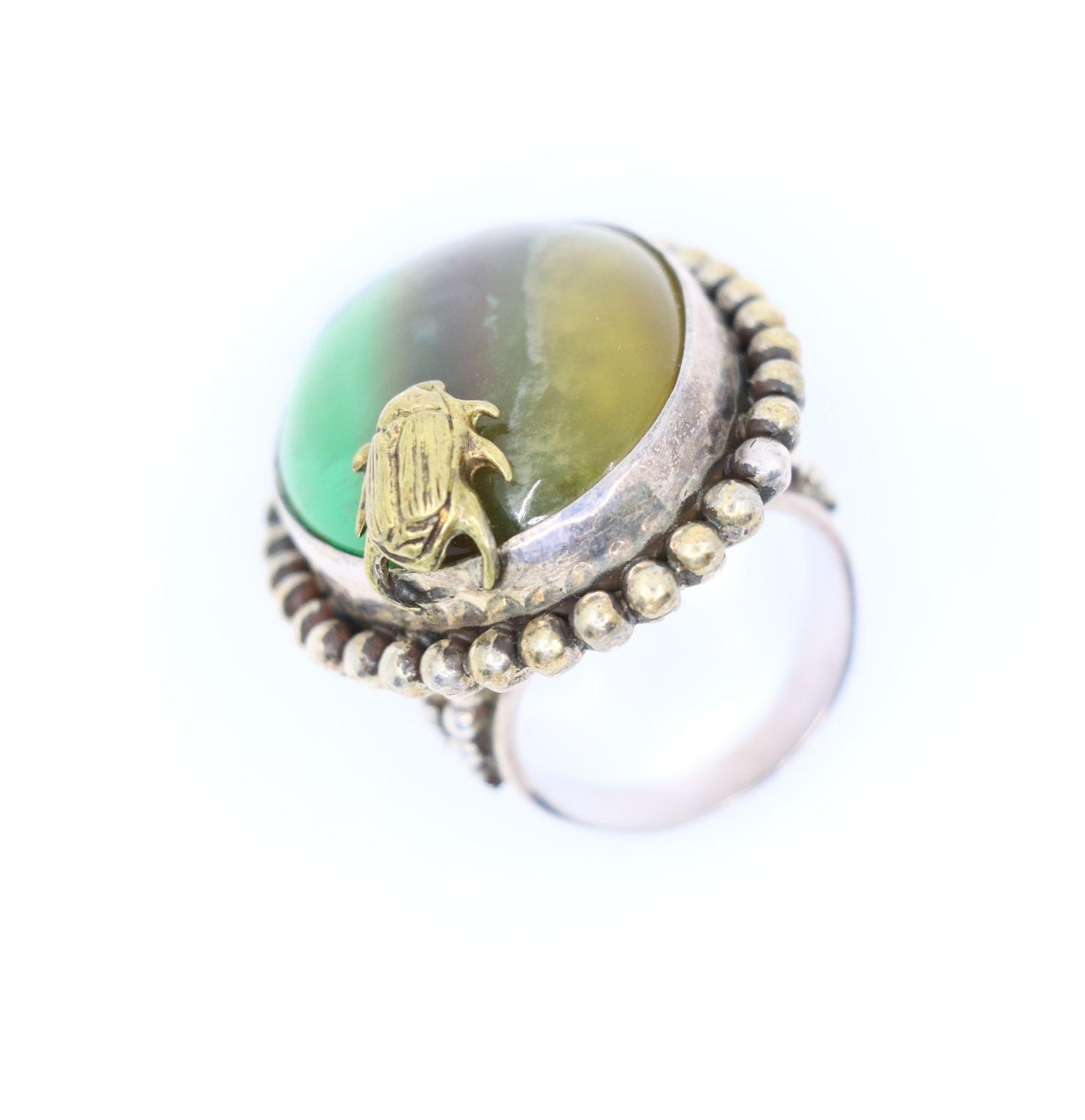 Stephen Dweck Sterling Gemstone Adam Beetle Ring