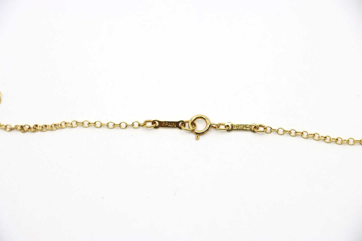 Tiffany & Co. 18K Gold Elsa Peretti Open Heart Pendant Necklace