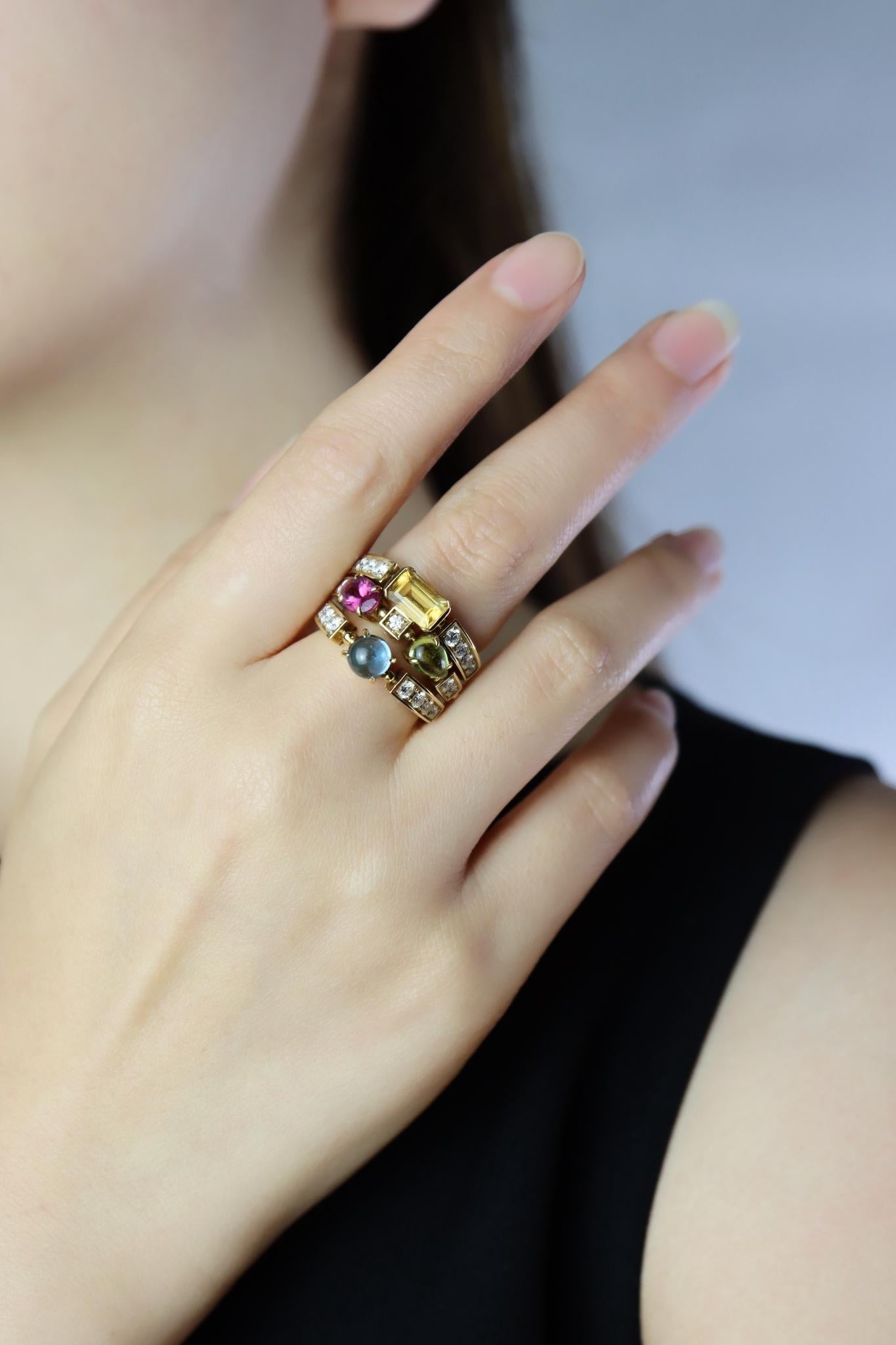 Bulgari Allegra Diamond & Multi-gemstone Ring