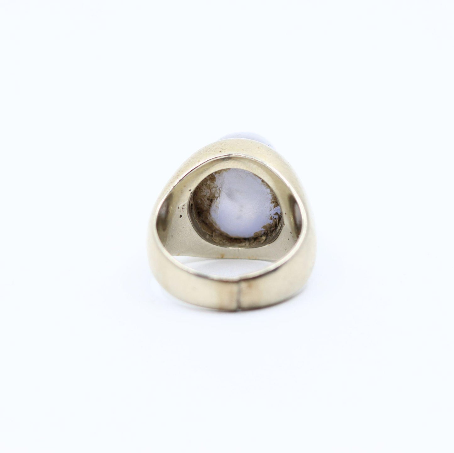 Vintage 14KT White Gold Star Sapphire Diamond Ring