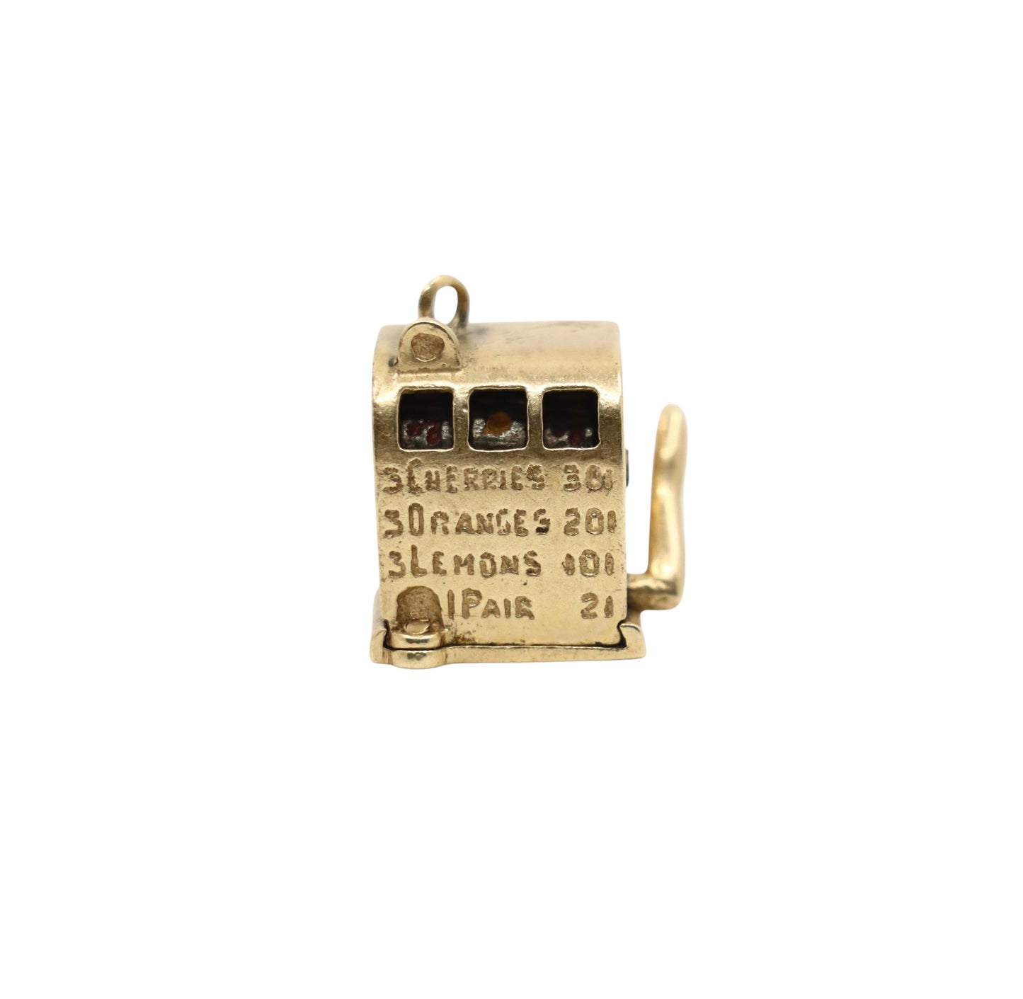 14K Gold Movable Slot Machine Charm