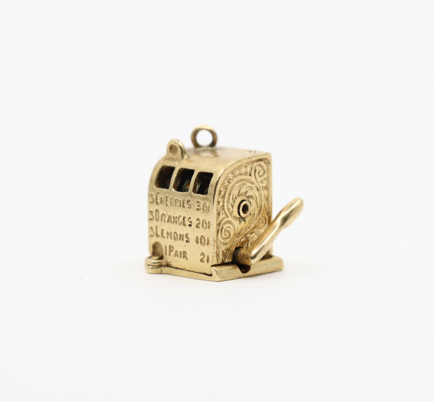14K Gold Movable Slot Machine Charm