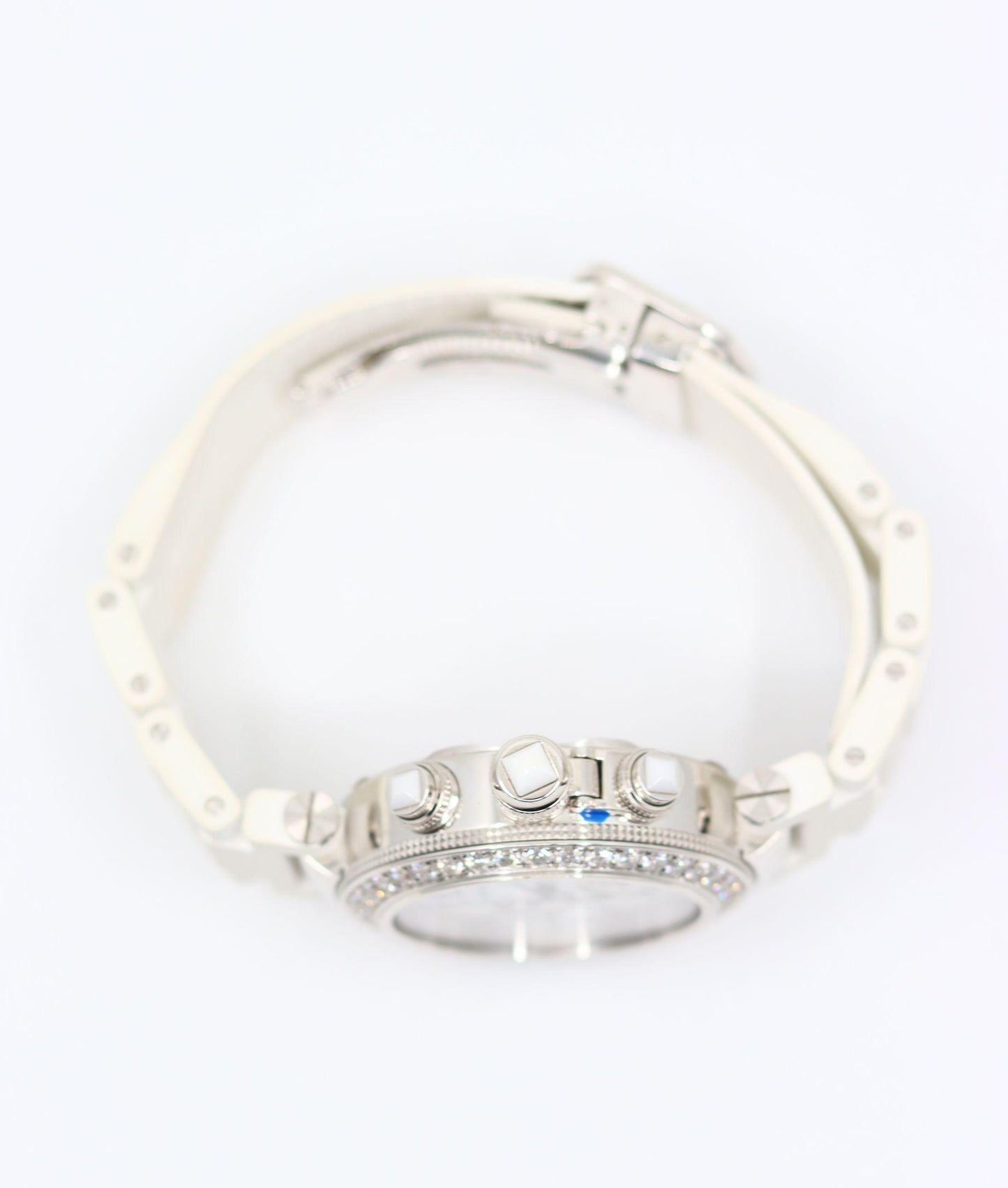 Cartier Pasha 18K White Gold Diamond Watch