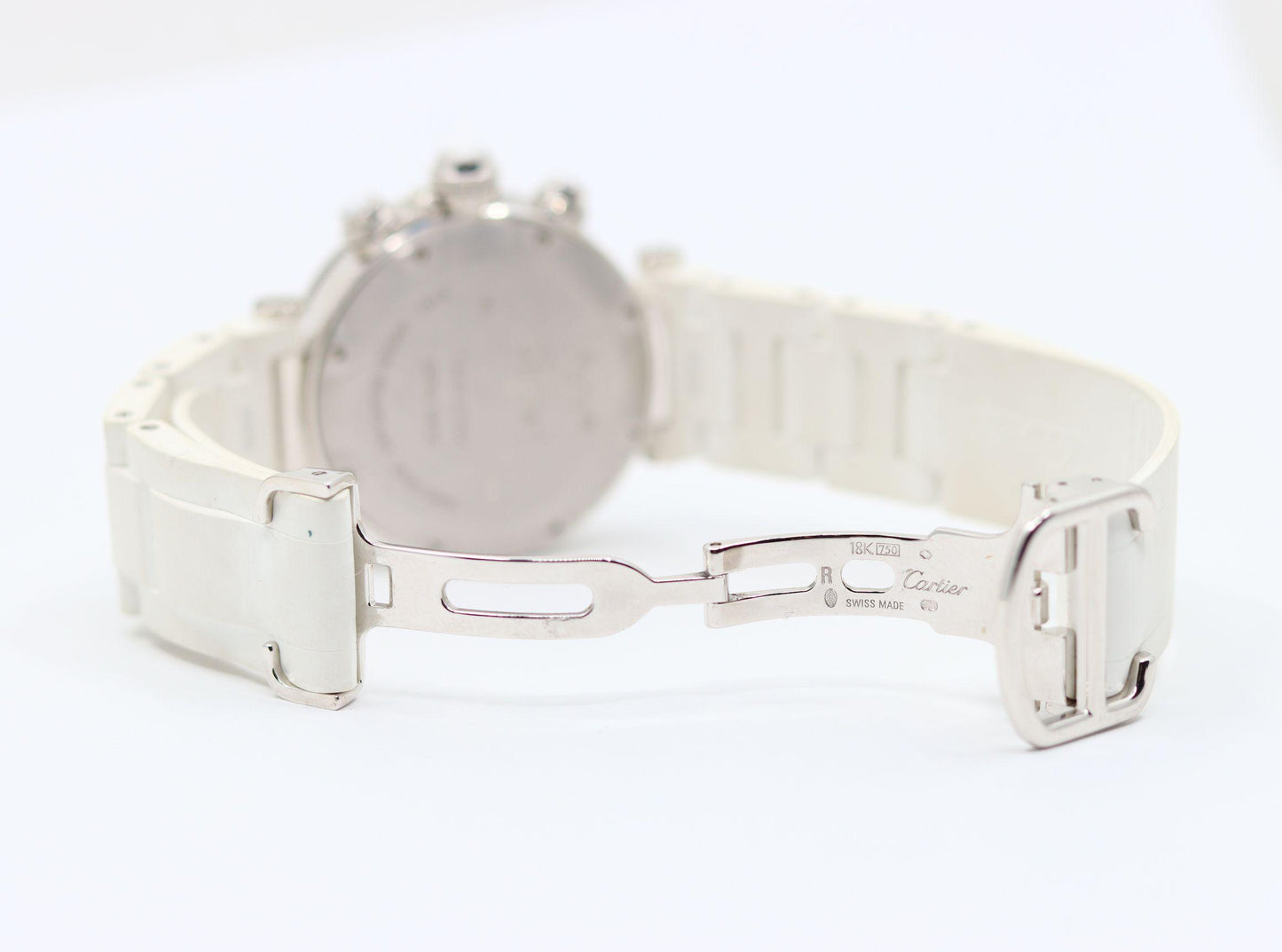 Cartier Pasha 18K White Gold Diamond Watch