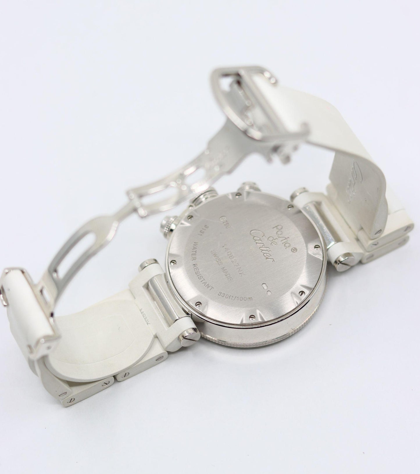 Cartier Pasha 18K White Gold Diamond Watch