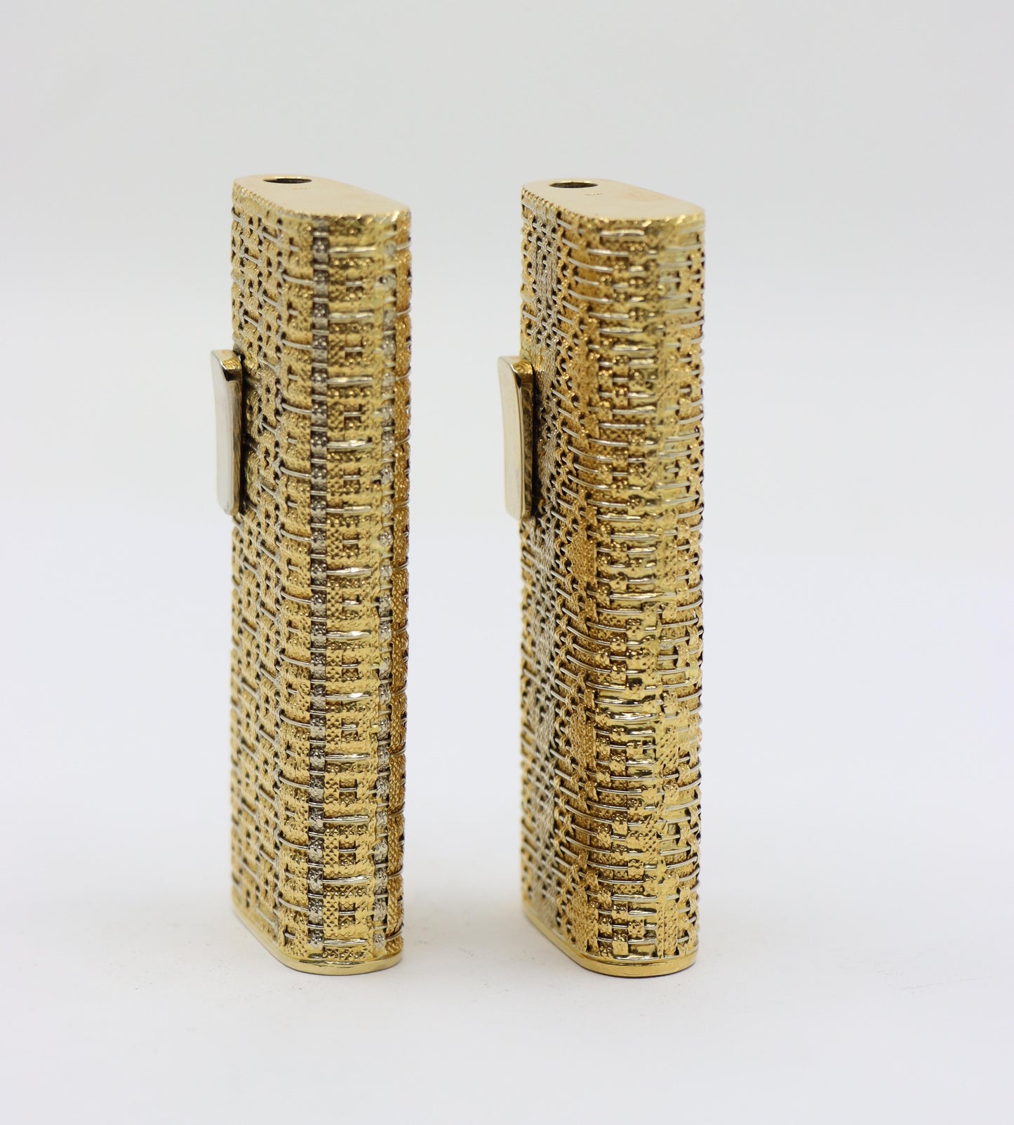 A Pair Of Sarome 18K Gold Lighters