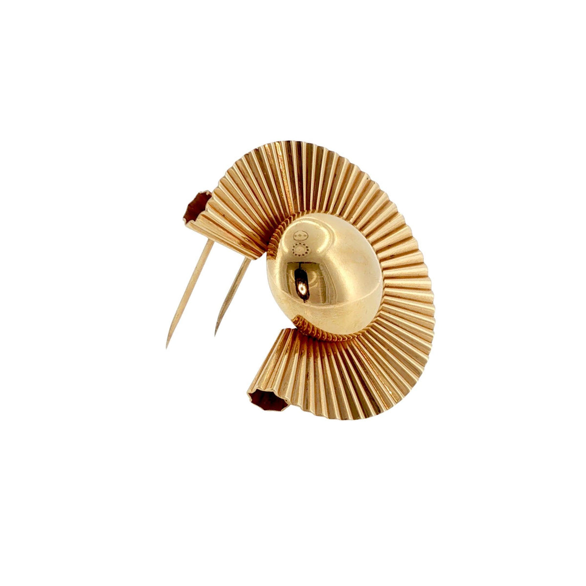 Retro Tiffany & Co. George Schuler 14K Gold Sunburst Brooch Pendant