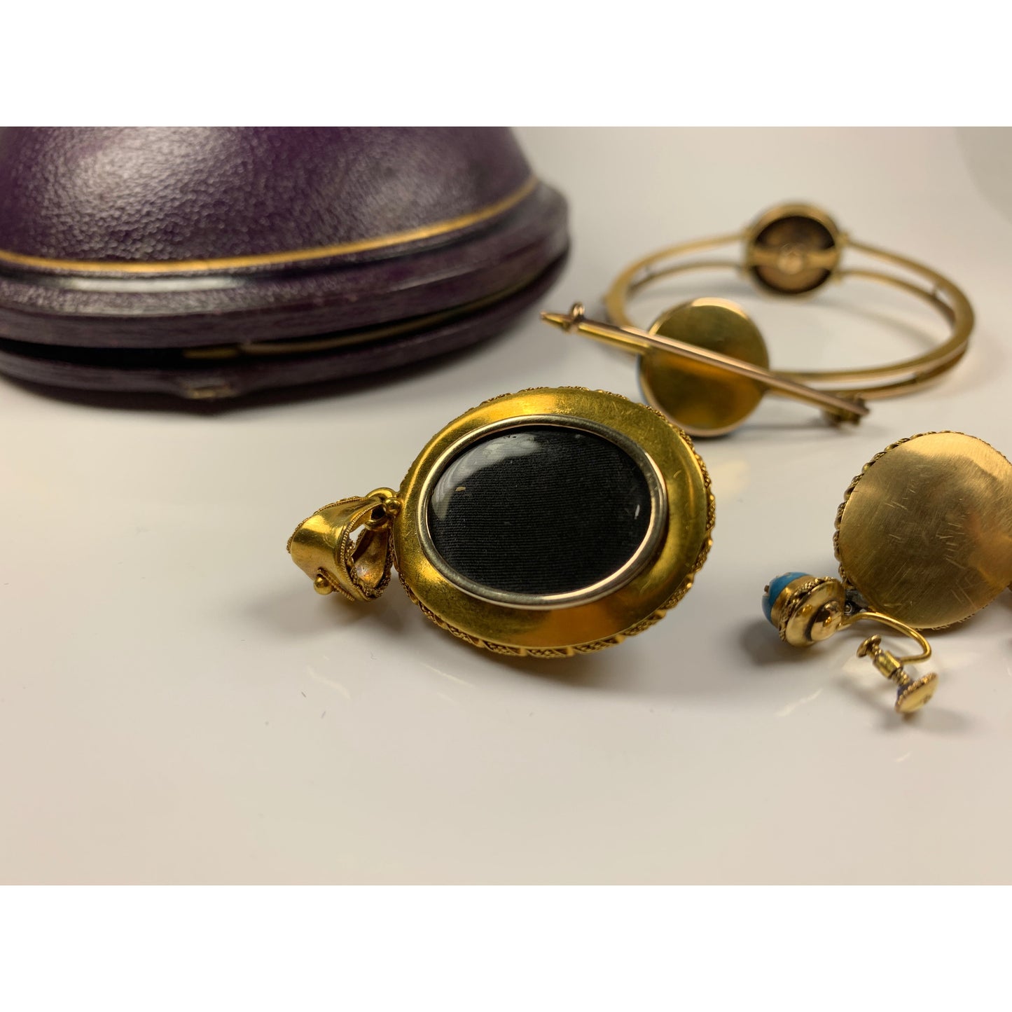 Victorian 14 kt Gold Turquoise Coral Diamond Jewelry