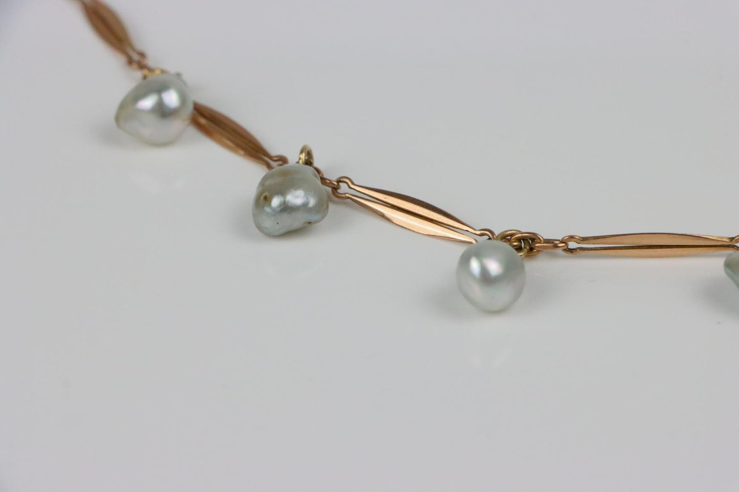 Vintage 14K Gold Pearl Necklace