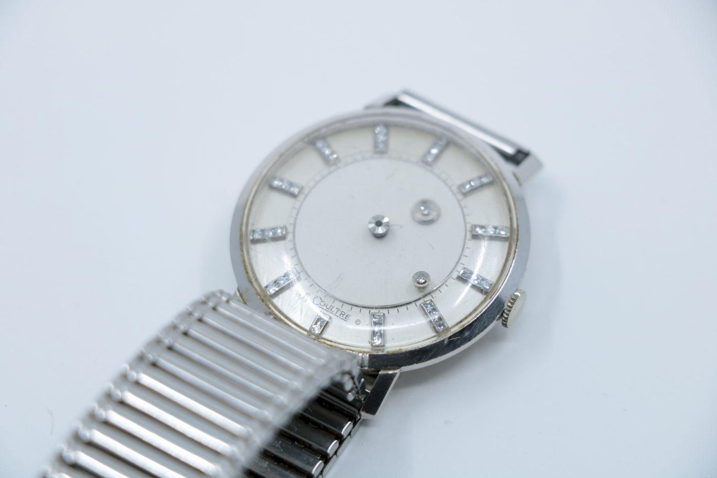 Vintage Vacheron Constantin 14K White Gold Diamond Le Coultre Watch Mystery Set