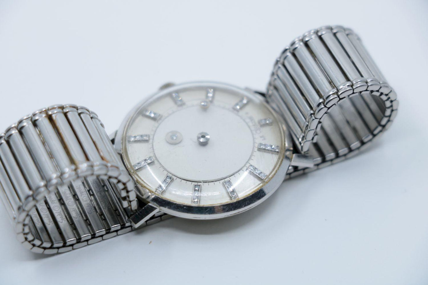 Vintage Vacheron Constantin 14K White Gold Diamond Le Coultre Watch Mystery Set