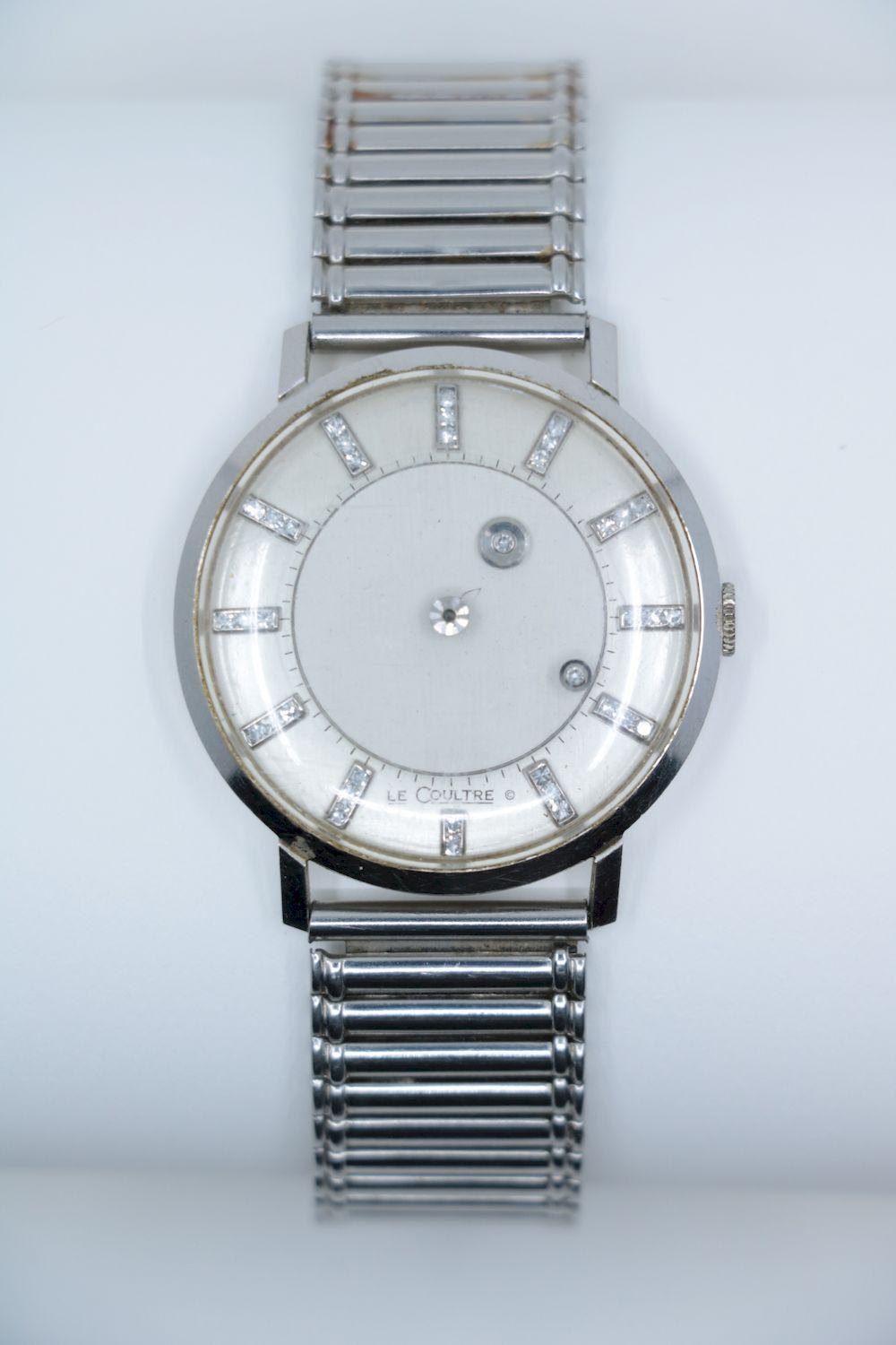 Vintage Vacheron Constantin 14K White Gold Diamond Le Coultre Watch Mystery Set