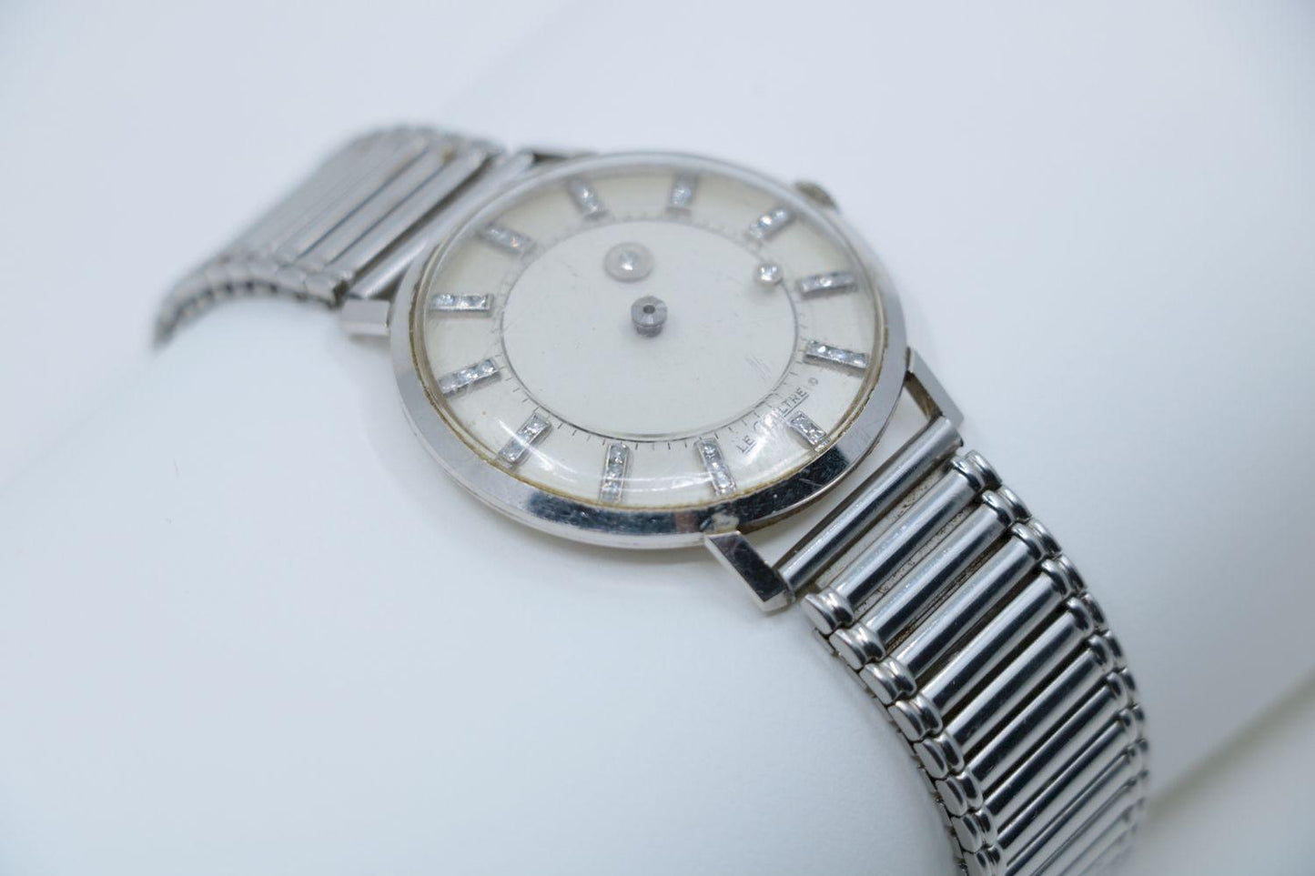 Vintage Vacheron Constantin 14K White Gold Diamond Le Coultre Watch Mystery Set