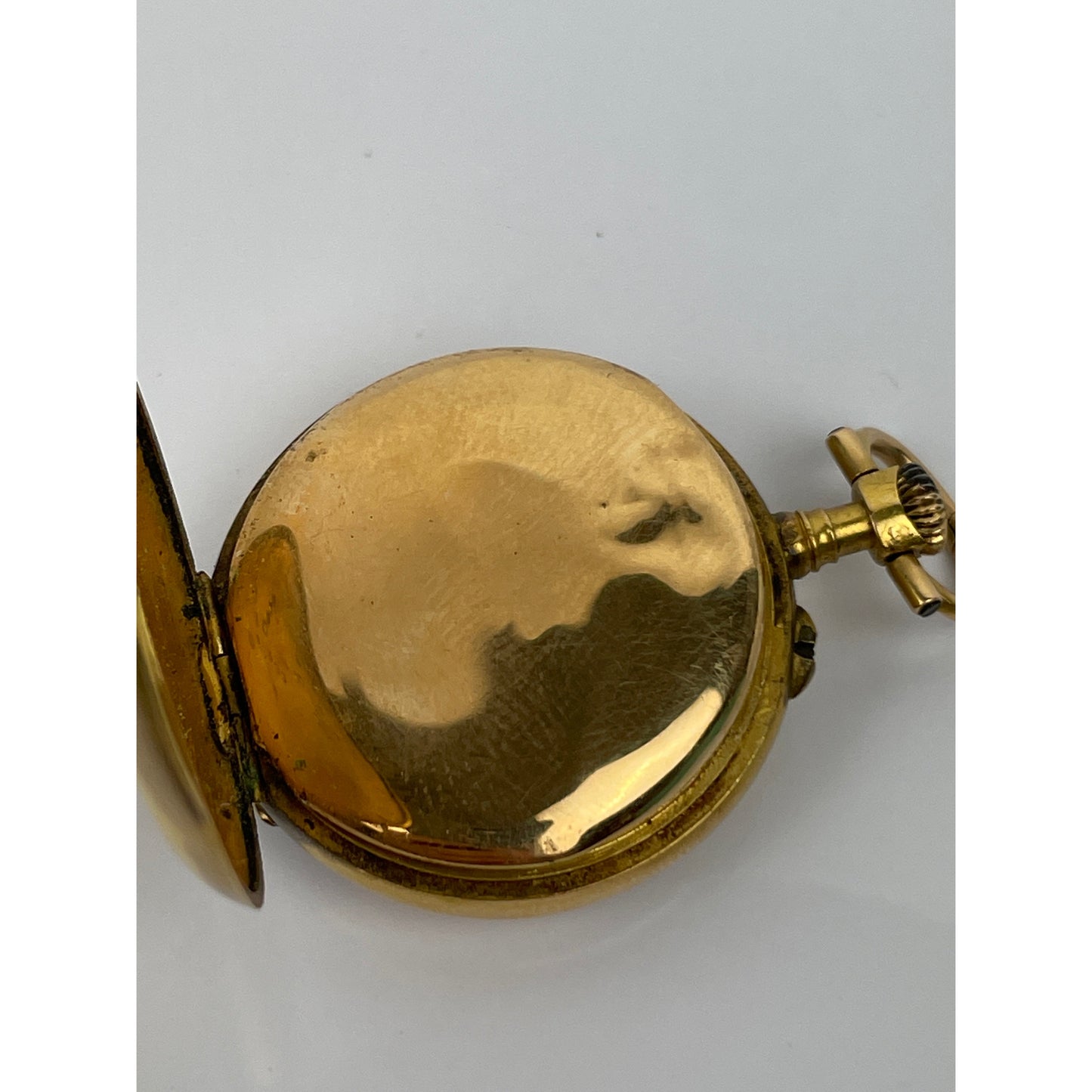 Antique 14k Gold Diamond Mounted Pocket Watch