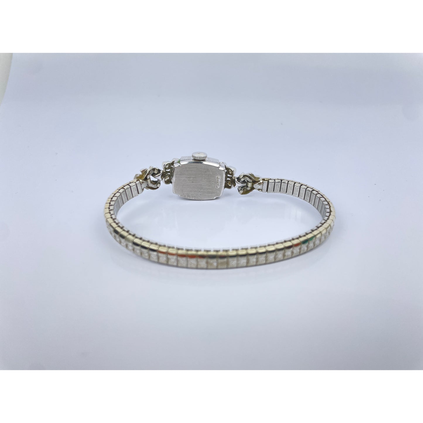 Vintage Hamilton 14k Gold Diamond Cocktail Watch Bracelet