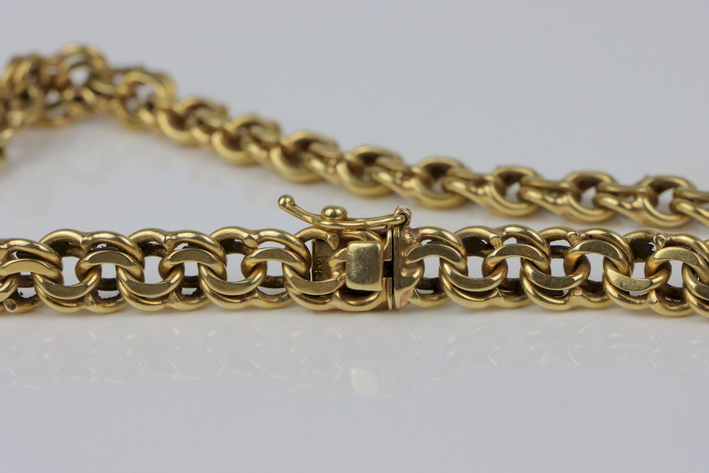 Heavy Retro Cartier 14K Gold Chain Necklace