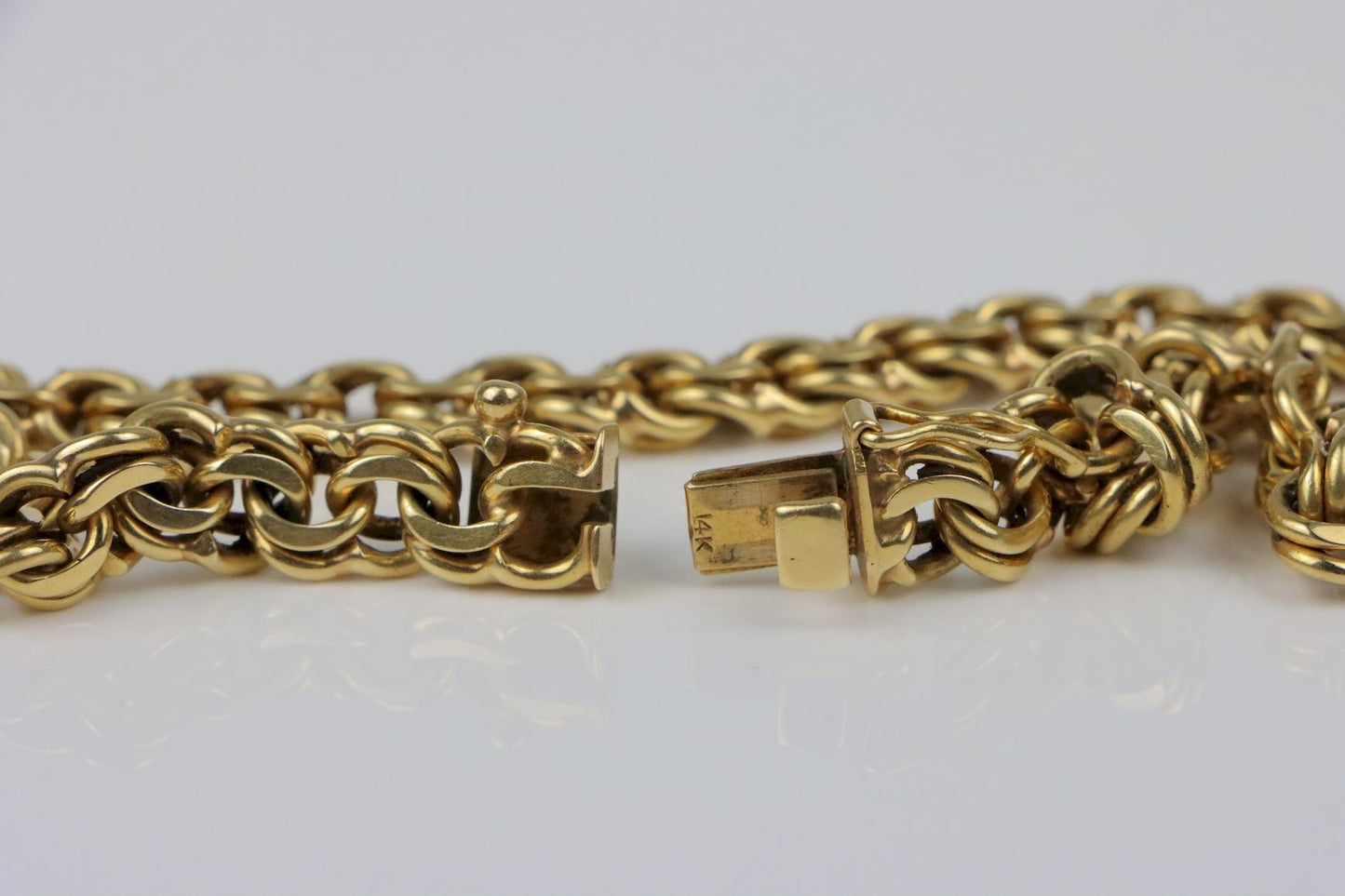 Heavy Retro Cartier 14K Gold Chain Necklace