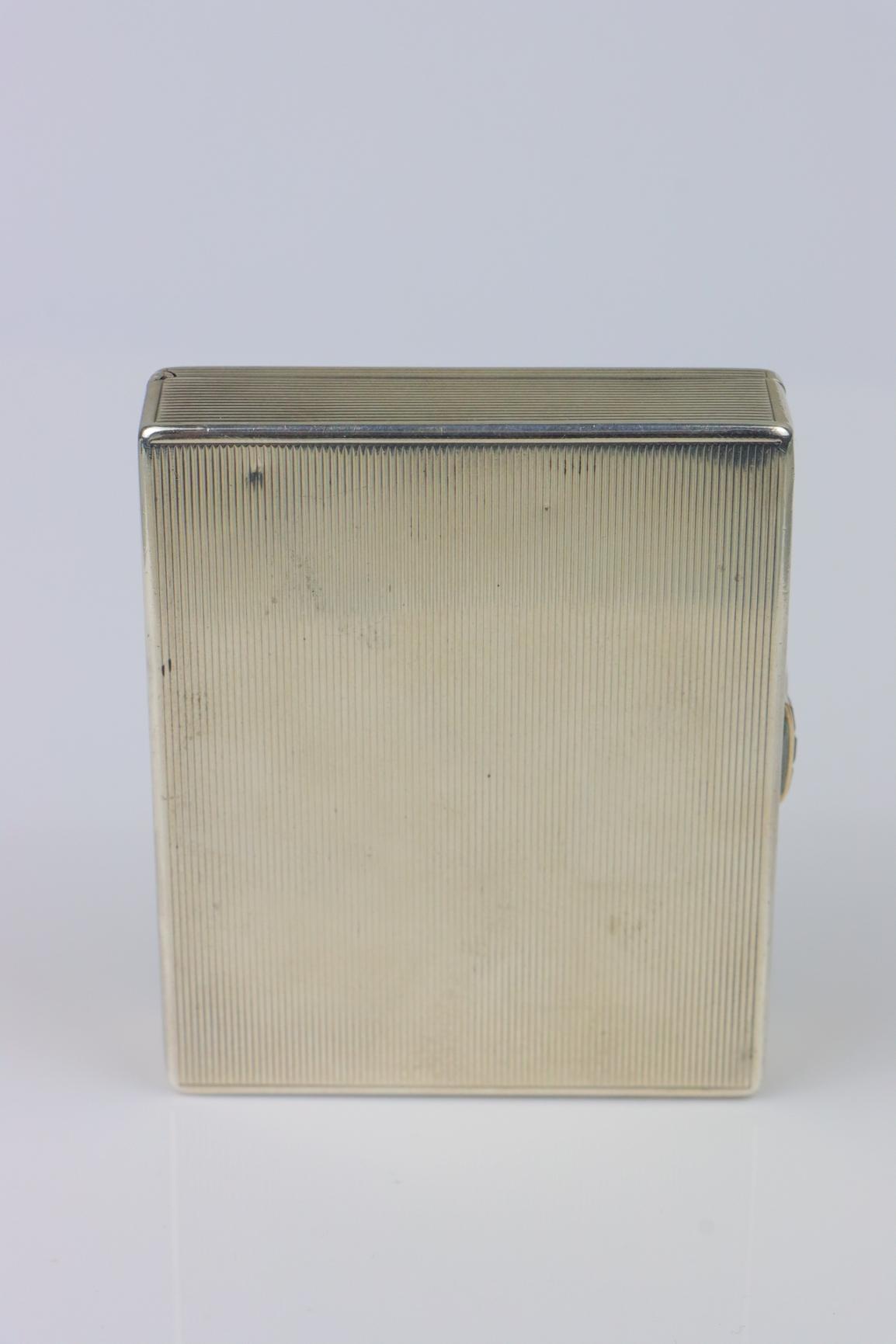 Retro Tiffany & Co. 14k Gold and Silver Ruby Compact Powder Case