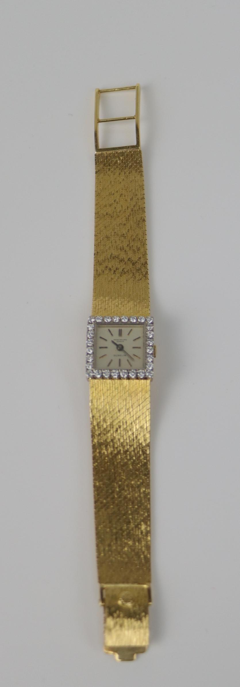 Patek Philippe 18K Gold Diamond Ladies Watch Bracelet