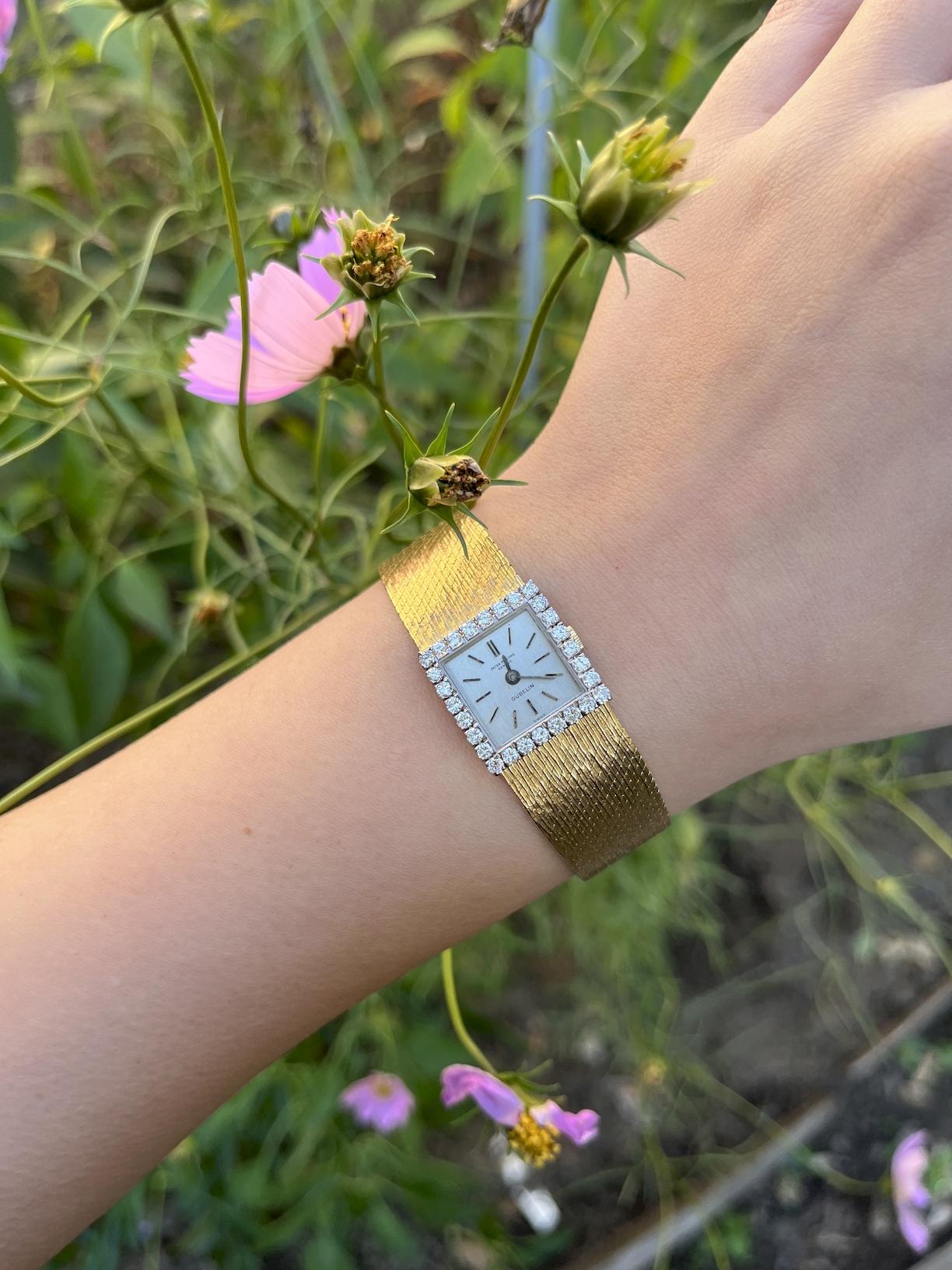 Patek Philippe 18K Gold Diamond Ladies Watch Bracelet