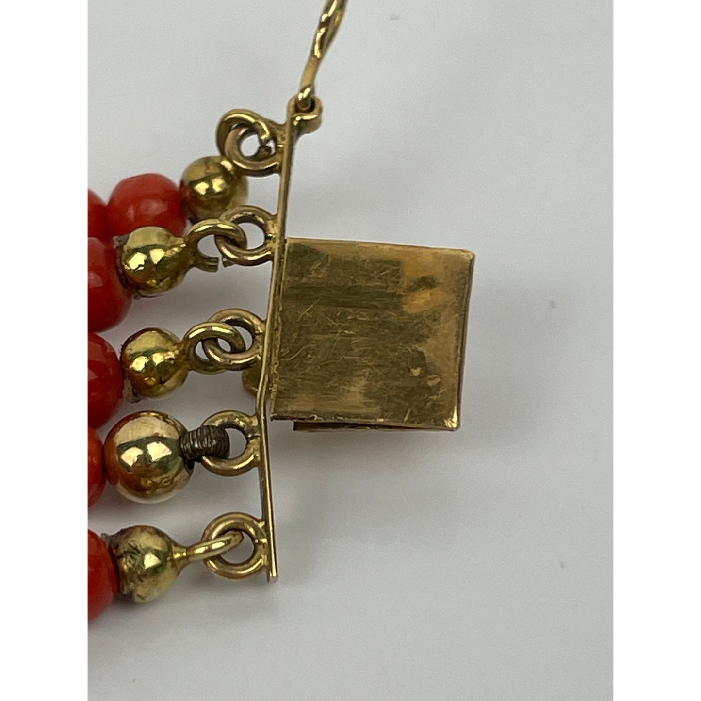 Vintage 18k Red Coral Bracelet