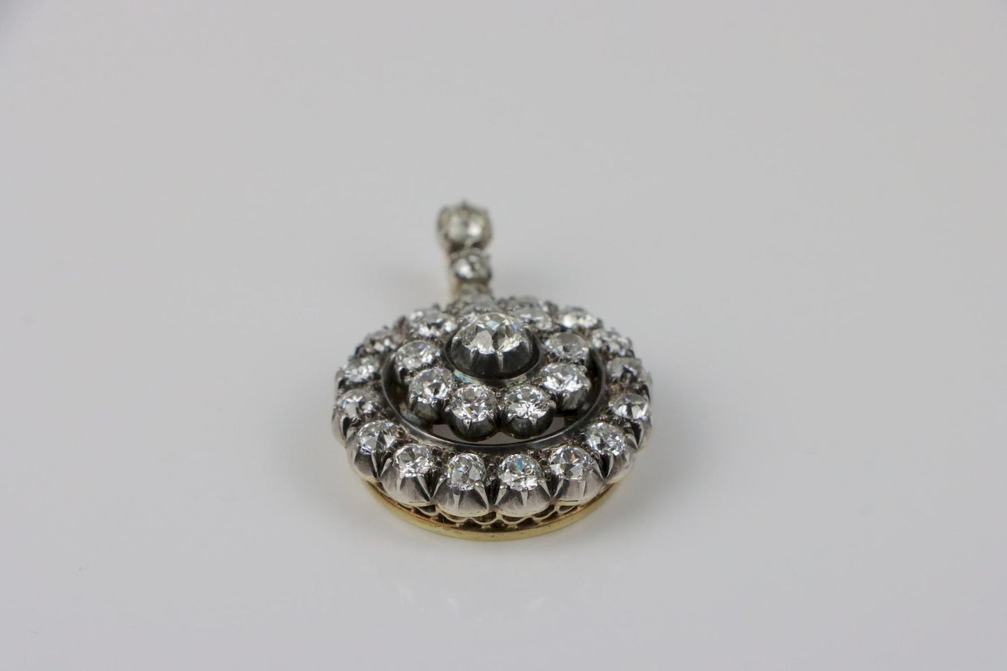 Antique Convertible Platinum Carat Diamond Pendant Brooch