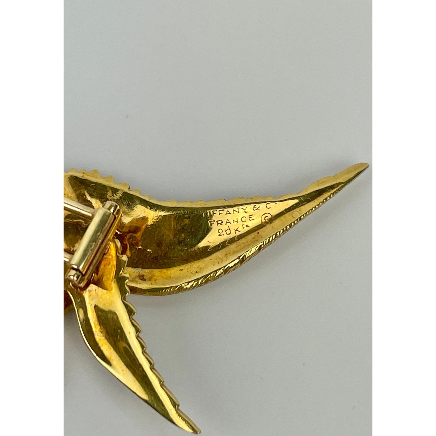 Tiffany & Co. France 20kt Gold Ruby Brooch Pin