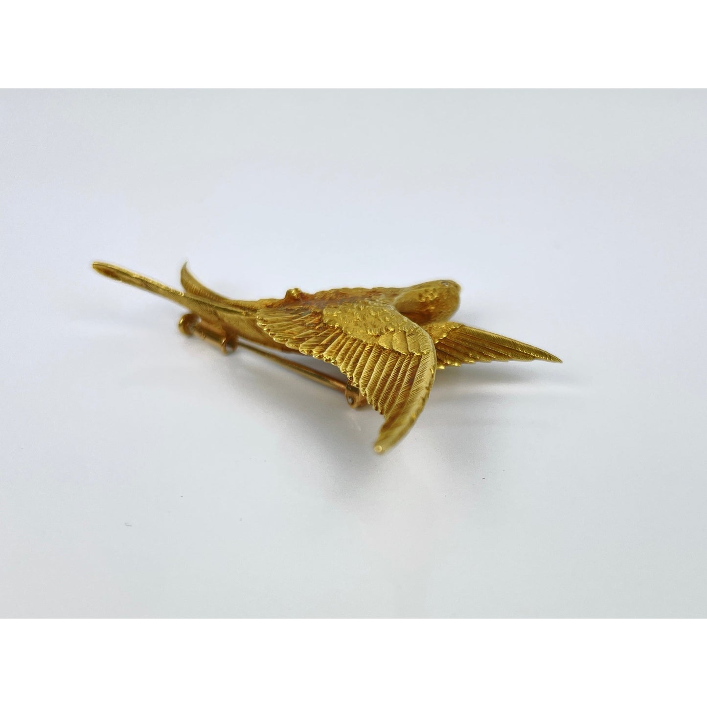 Tiffany & Co. France 20kt Gold Ruby Brooch Pin
