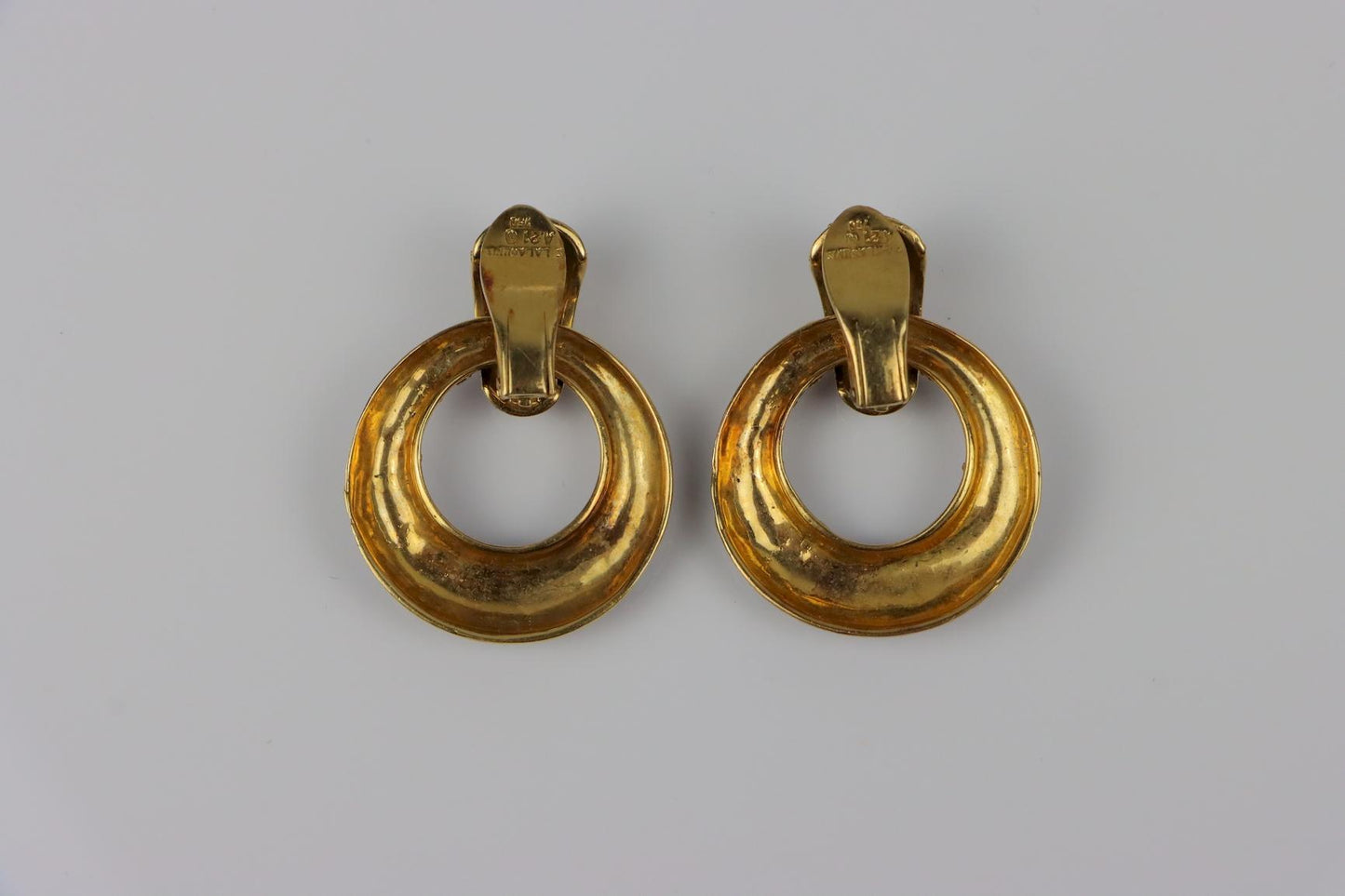 Vintage Lalaounis 18K Gold Enamel Earrings