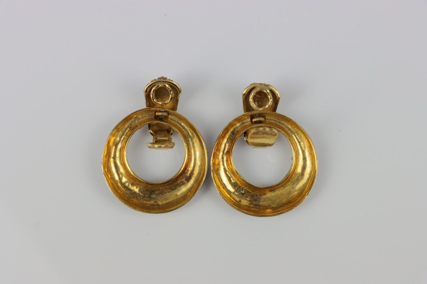 Vintage Lalaounis 18K Gold Enamel Earrings