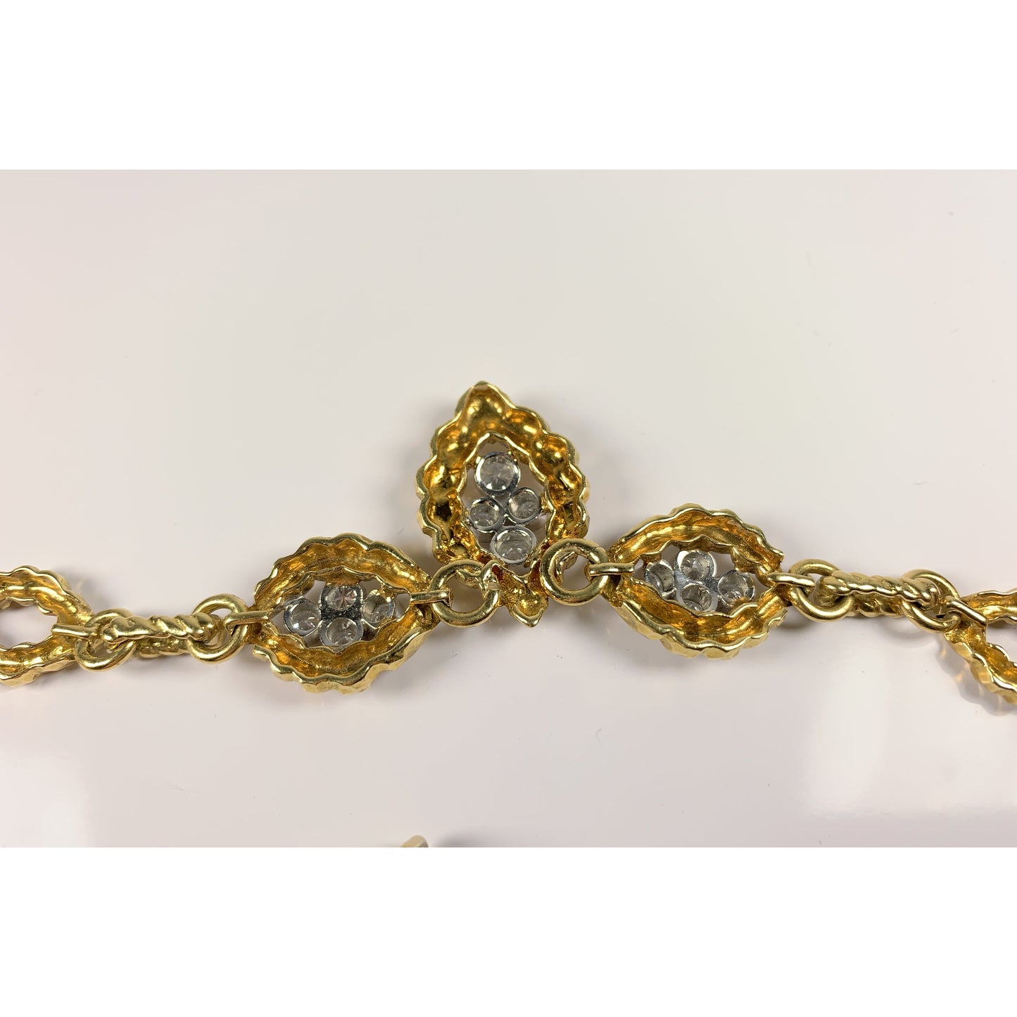 David Webb 18k Gold Diamond Necklace & Earrings Set