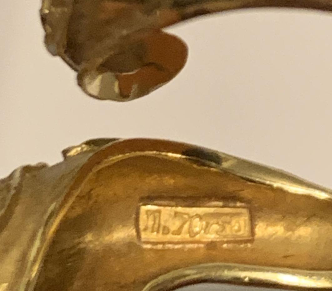 Vintage Greek 18K Gold Ram Ring Attrib. Zolotas