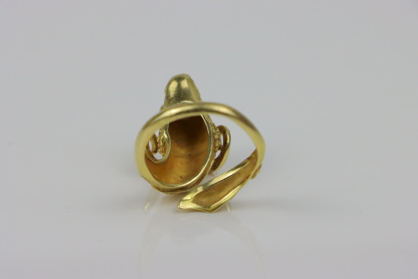 Vintage Greek 18K Gold Ram Ring Attrib. Zolotas